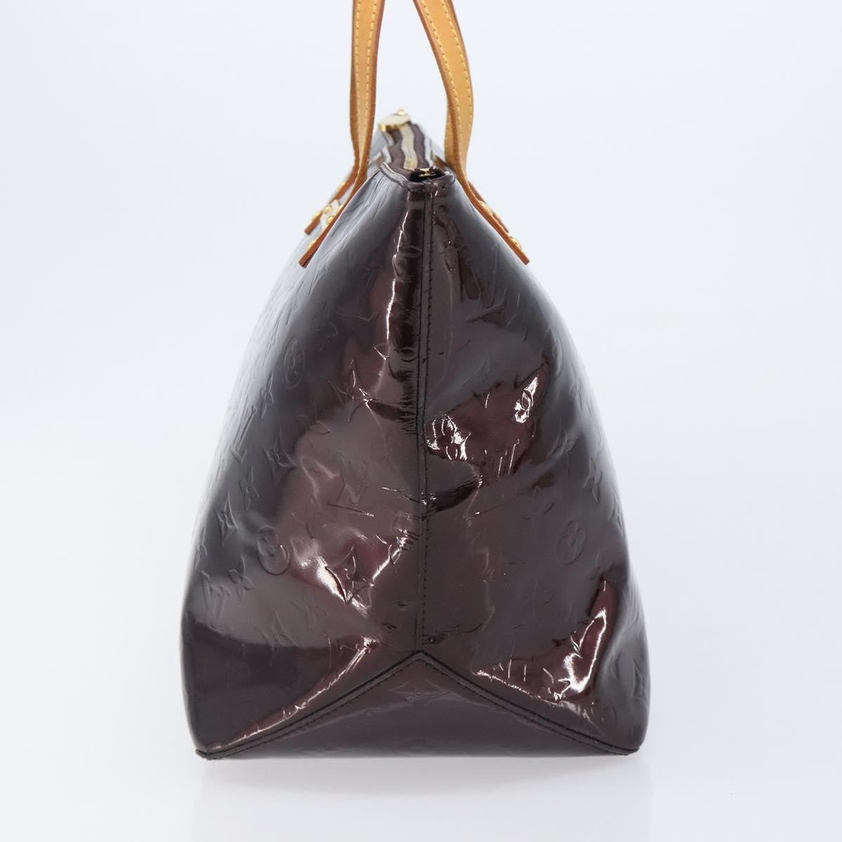 Louis Vuitton Bellevue Monogram Vernis Burgundy Patent_Leather Handbag (Pre-Owned)