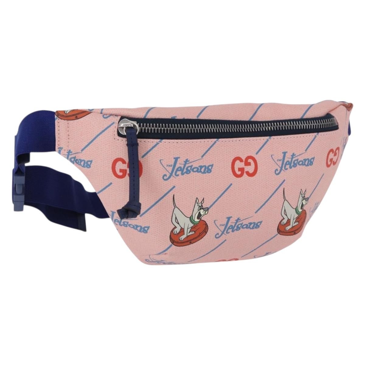 Gucci Children's Belt Bag Printed Gg Coated Canvas Pink Canvas Clutche & Pouche Bag (Pre-Owned)