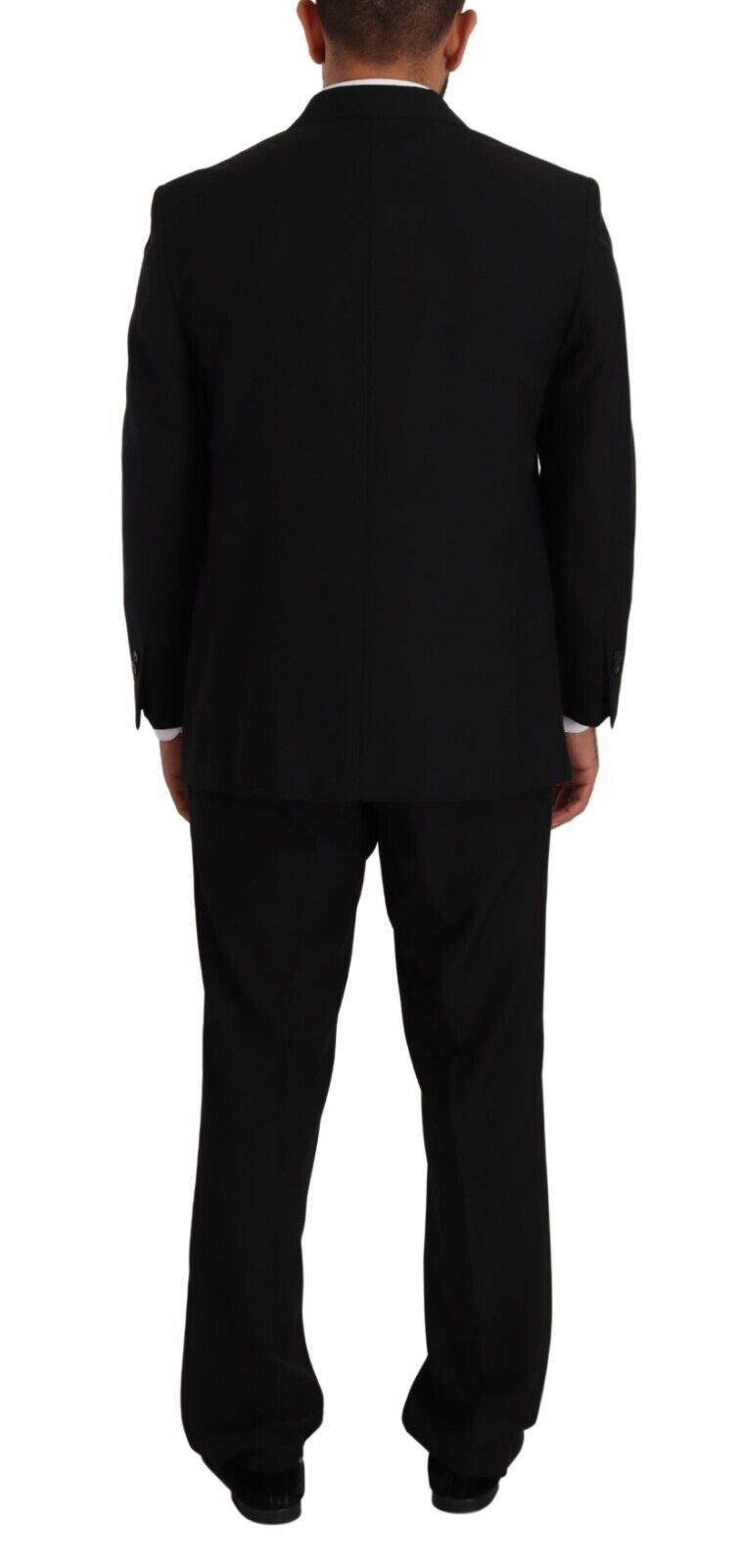 Domenico Tagliente Black Polyester Single Breasted Formal Men's Suit