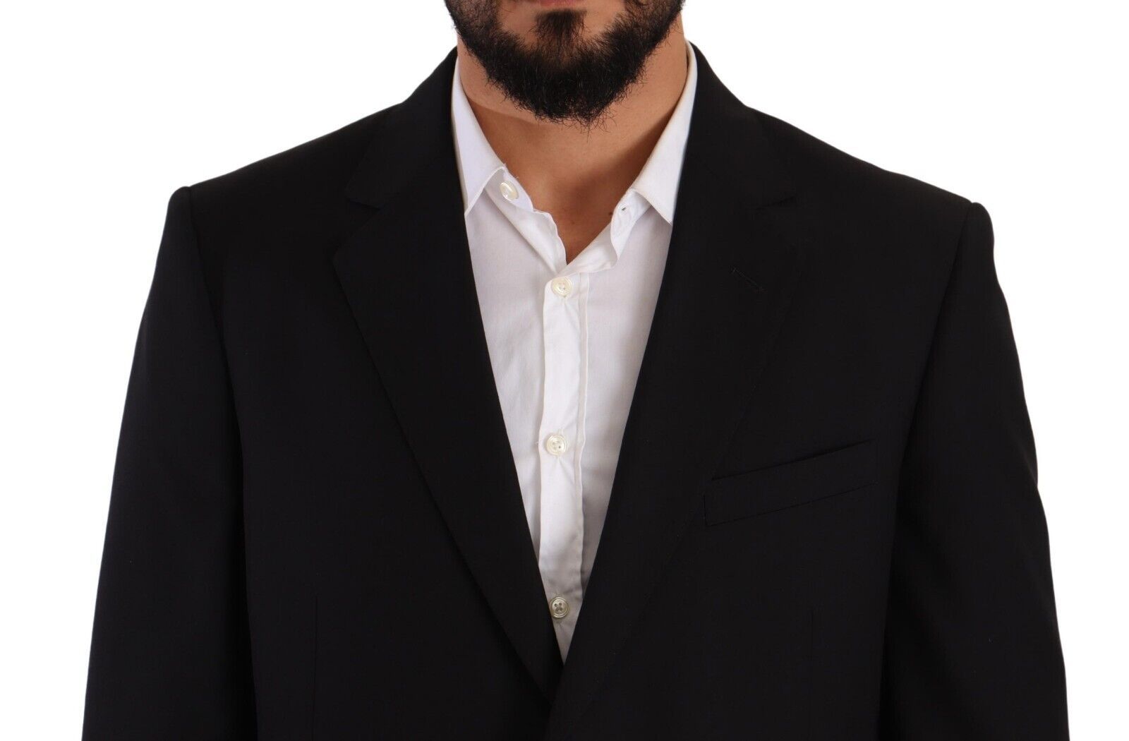 Domenico Tagliente Black Polyester Single Breasted Formal Men's Suit