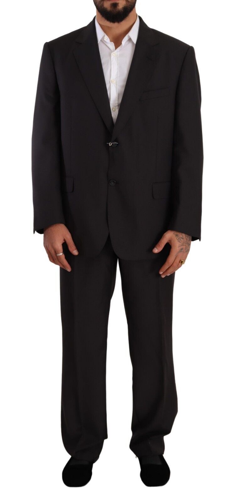 Domenico Tagliente Elegant Gray Two-Piece Regular Fit Men's Suit