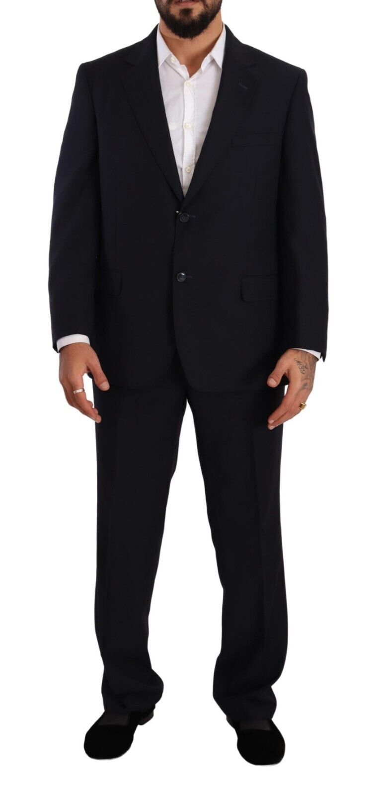 Domenico Tagliente Elegant Blue Two-Piece Deconstructed Men's Suit