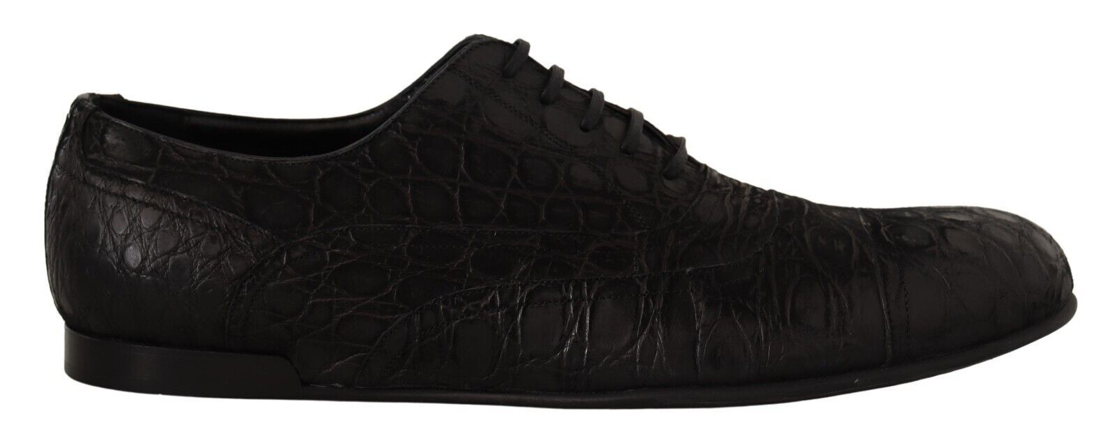 d&g men's dress shoes Dolce & Gabbana Black Caiman Leather Mens Oxford Shoes