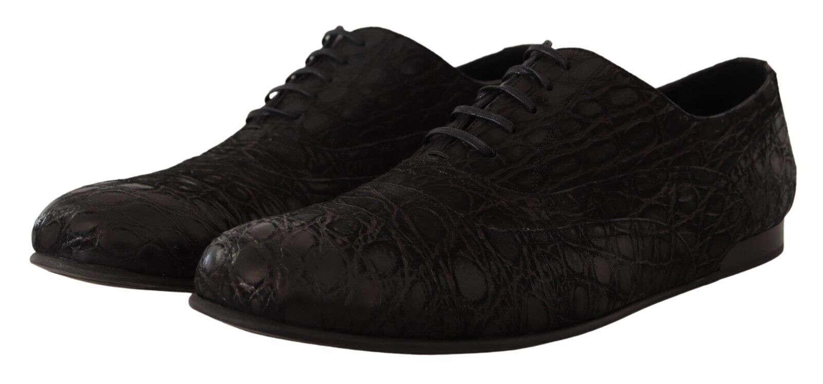 Dolce & Gabbana Black Caiman Leather Mens Oxford Men's Shoes