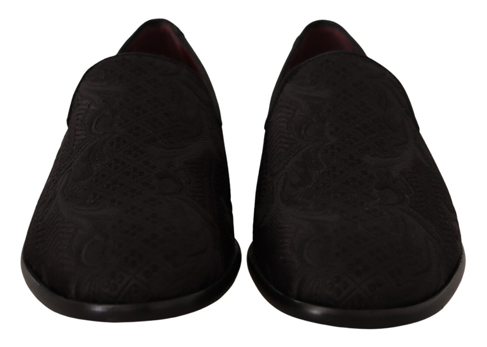 Dolce & Gabbana Black Floral Brocade Men's Slippers