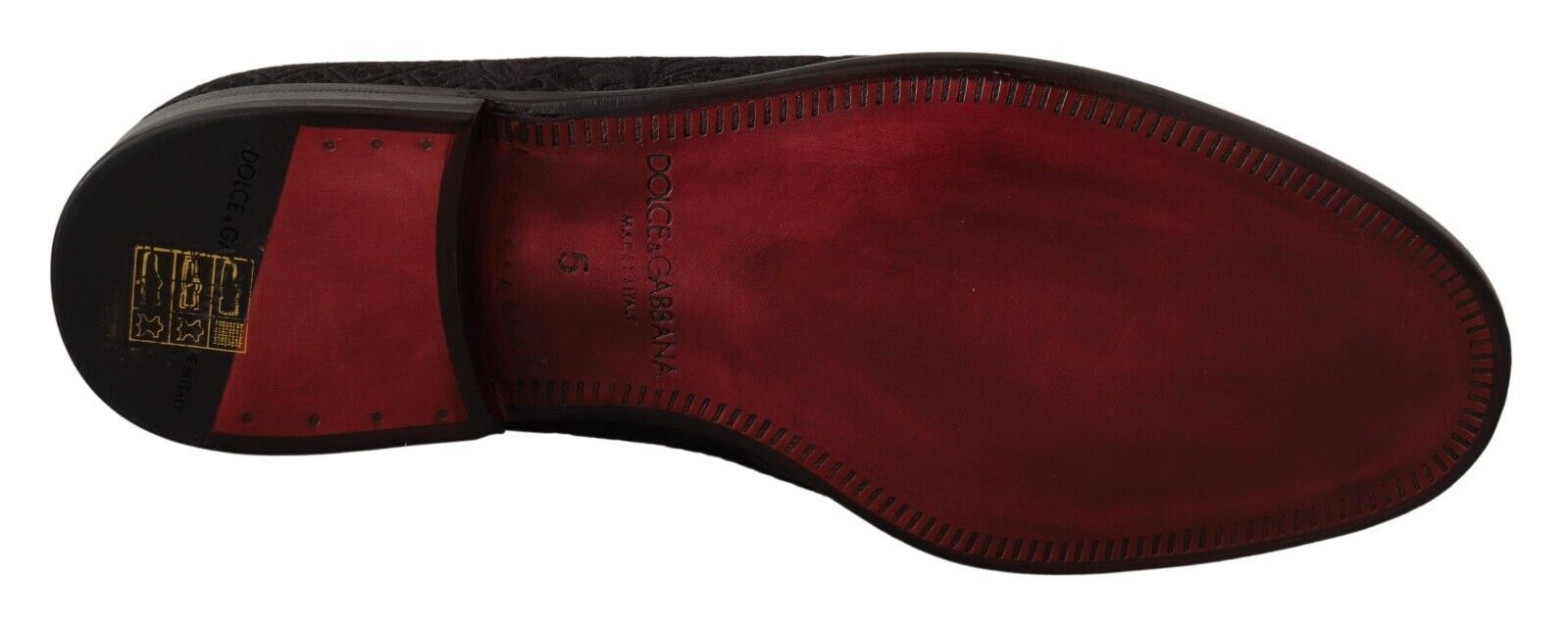 Dolce & Gabbana Black Floral Brocade Men's Slippers