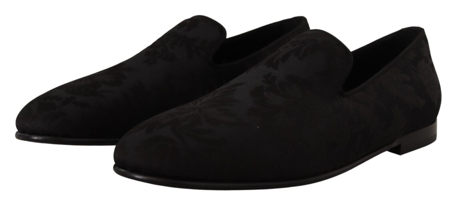 Dolce & Gabbana Elegant Jacquard Slide On Loafers Men's Flats