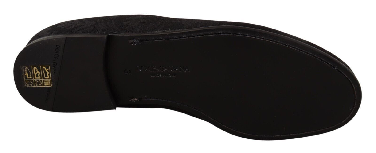 Dolce & Gabbana Elegant Jacquard Slide On Loafers Men's Flats