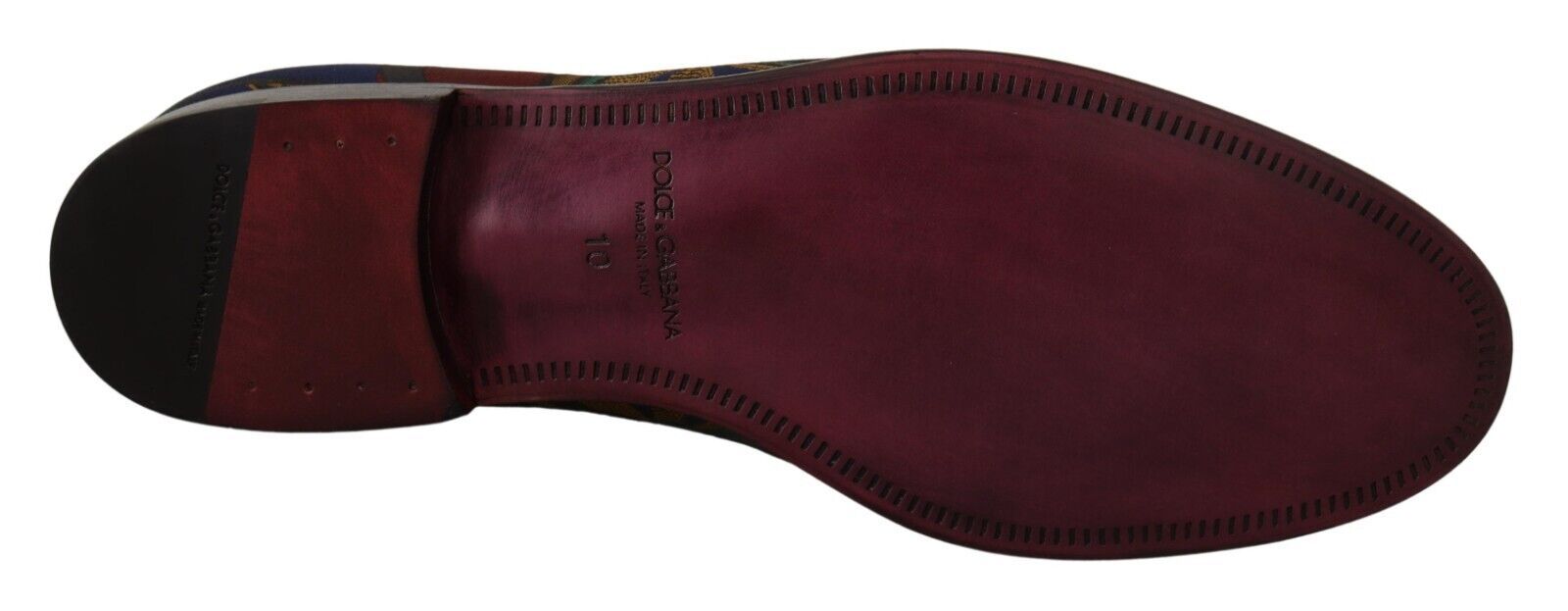 Dolce & Gabbana Multicolor Jacquard Slide-On Loafer Men's Slippers