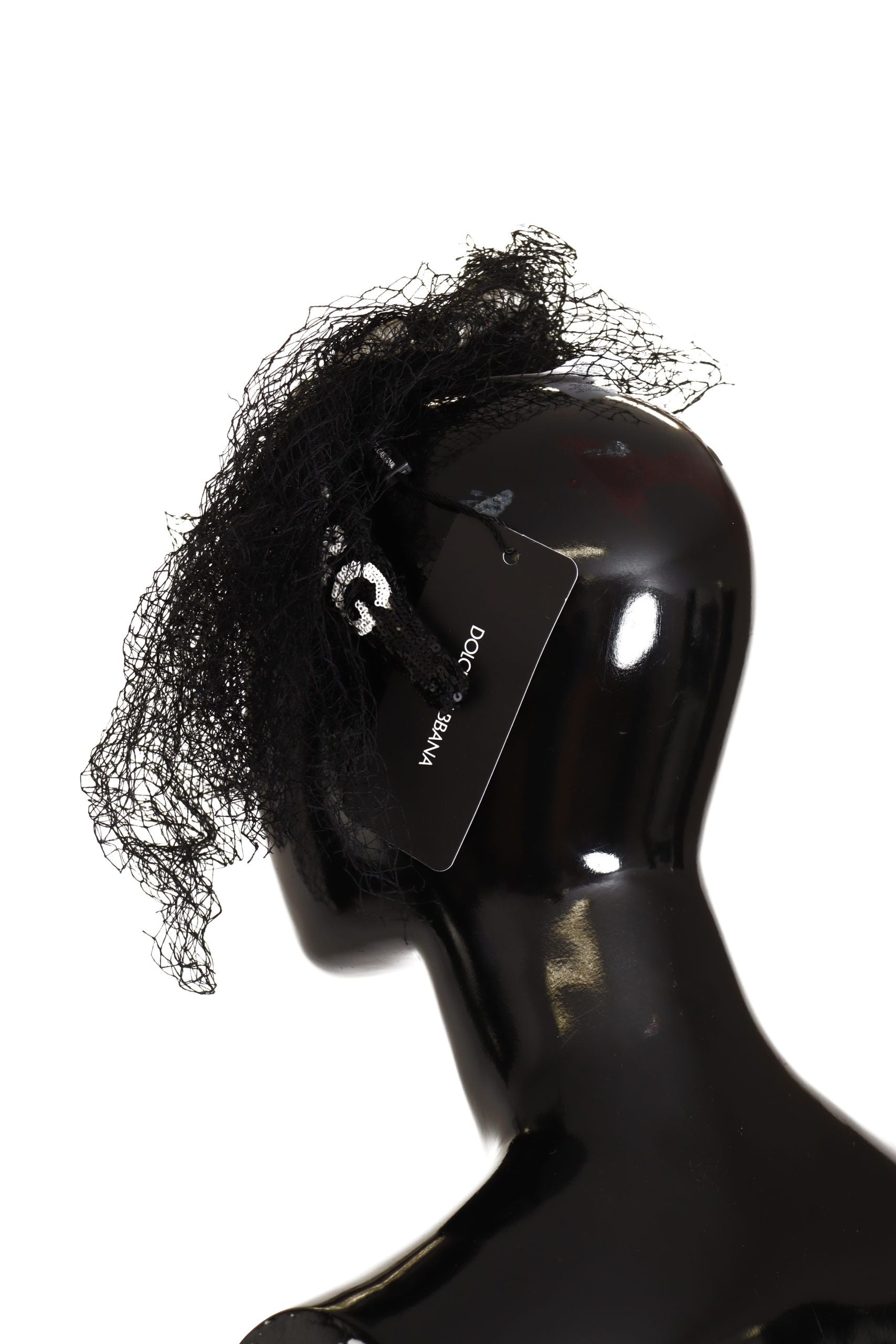 Dolce & Gabbana Glamorous Black Sequined Designer Women's Diadem