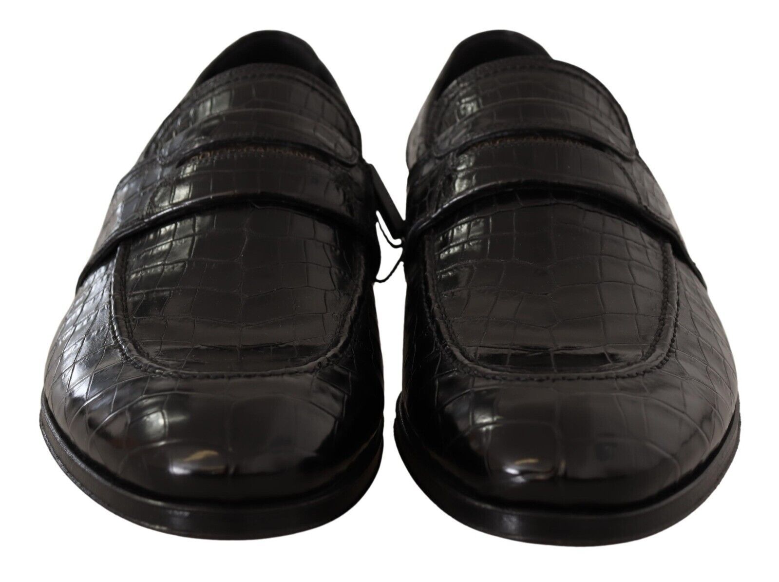 Dolce & Gabbana Elegant Crocodile Leather Moccasin Men's Shoes