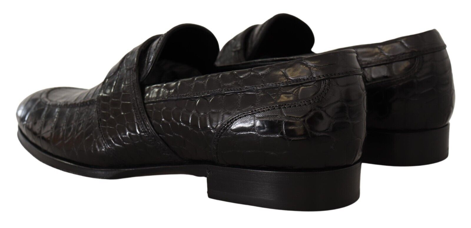 Dolce & Gabbana Elegant Crocodile Leather Moccasin Men's Shoes