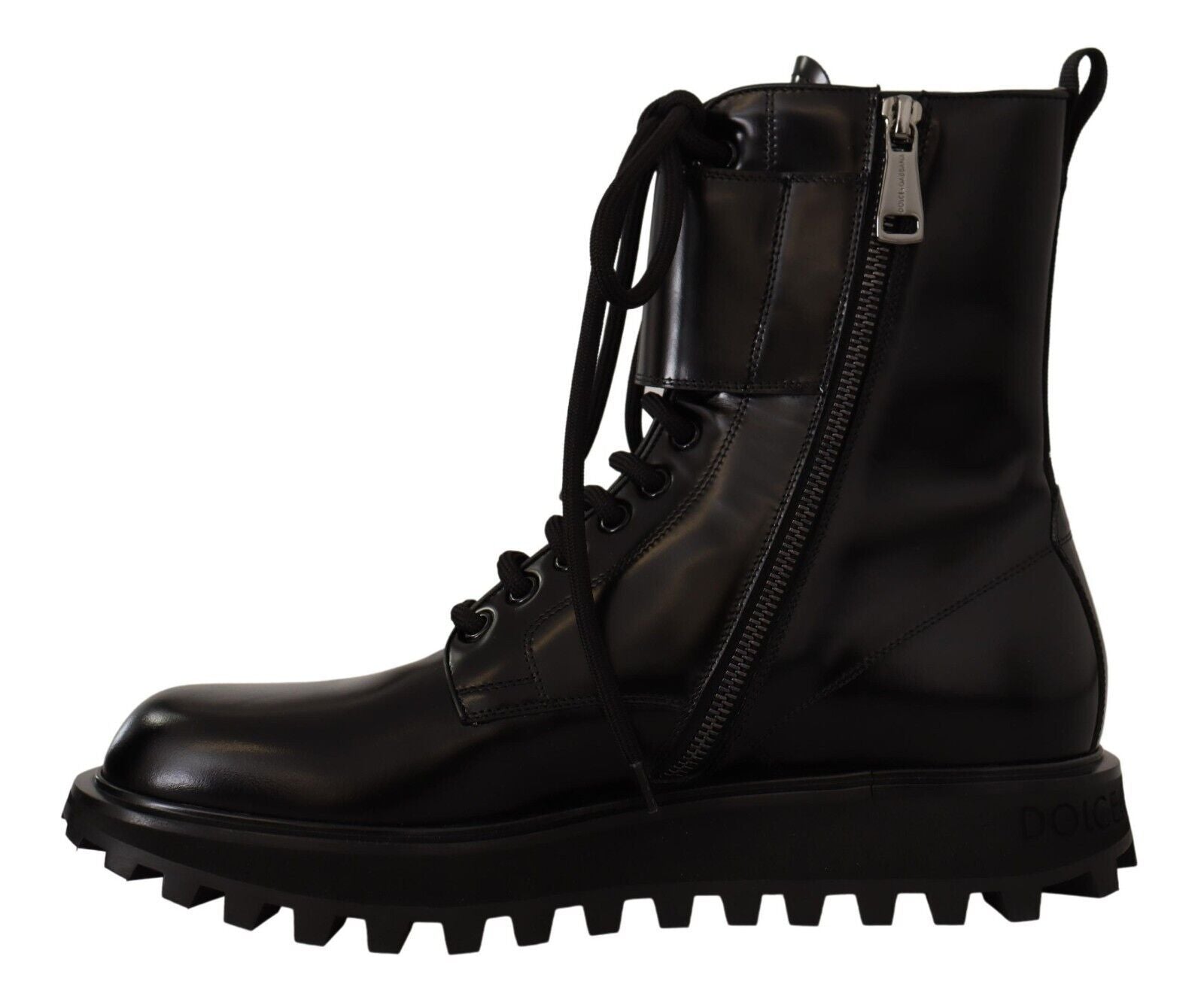 Dolce & Gabbana Elegant Black Leather Ankle Men's Boots