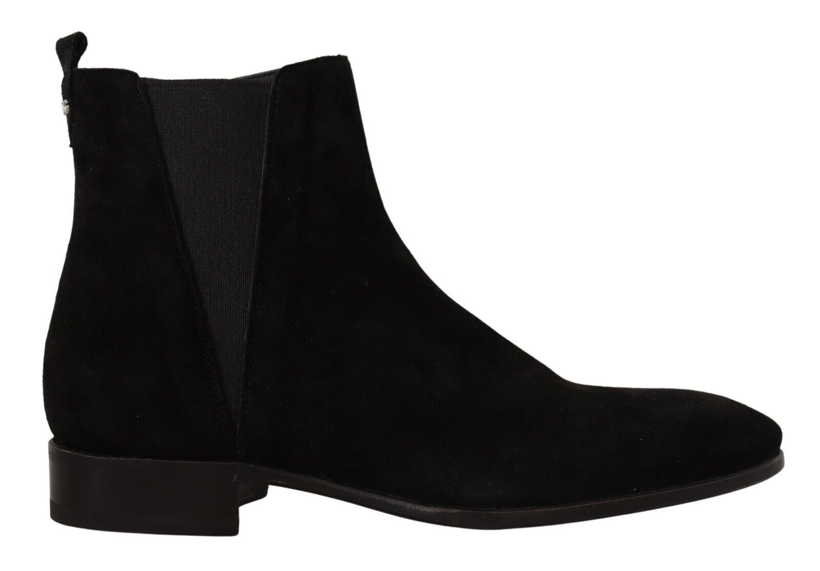 Dolce & Gabbana Black Suede Leather Chelsea Mens Boots Men's Shoes