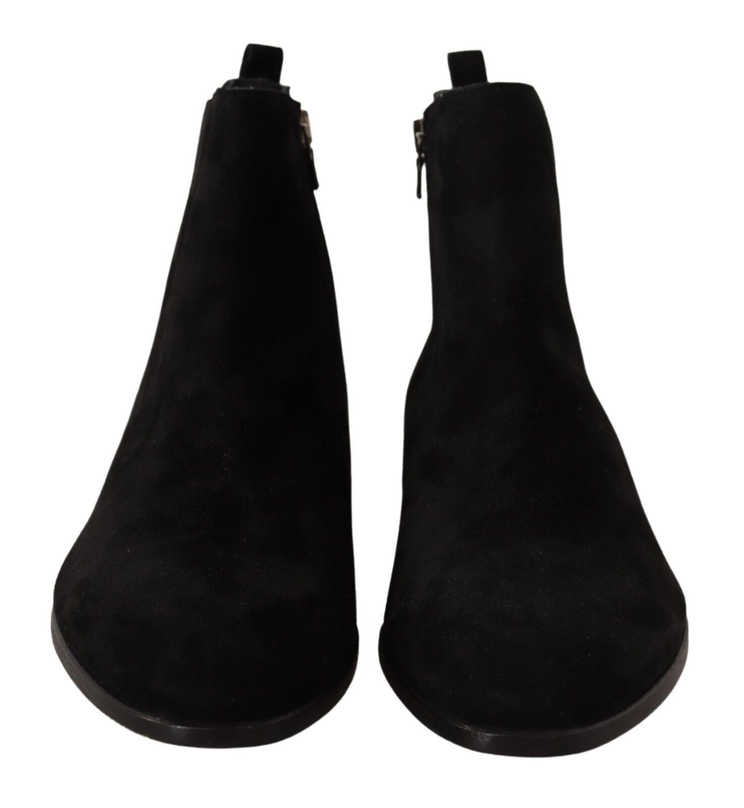 Dolce & Gabbana Black Suede Leather Chelsea Mens Boots Men's Shoes