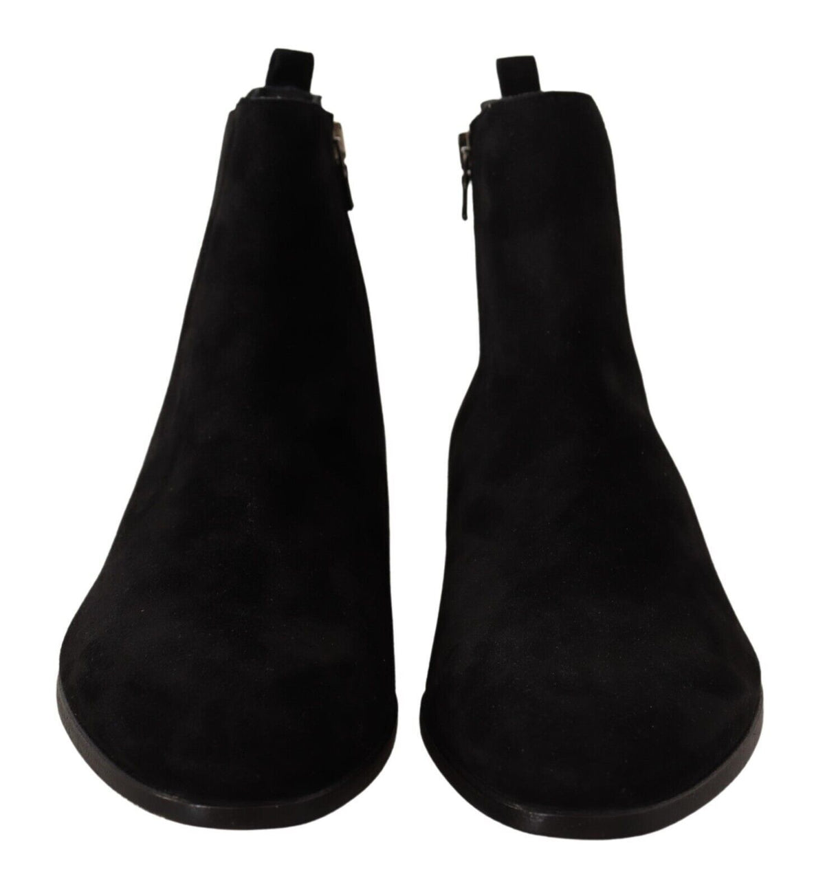 Dolce & Gabbana Black Suede Leather Chelsea Mens Boots Men's Shoes