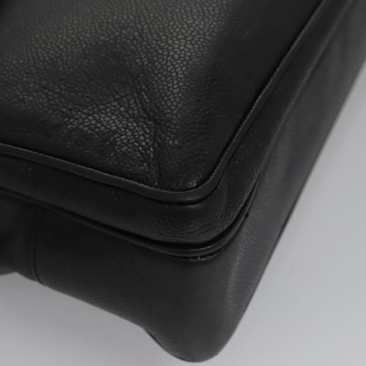 Chanel Cc Totebag Black Leather Tote Bag (Pre-Owned)