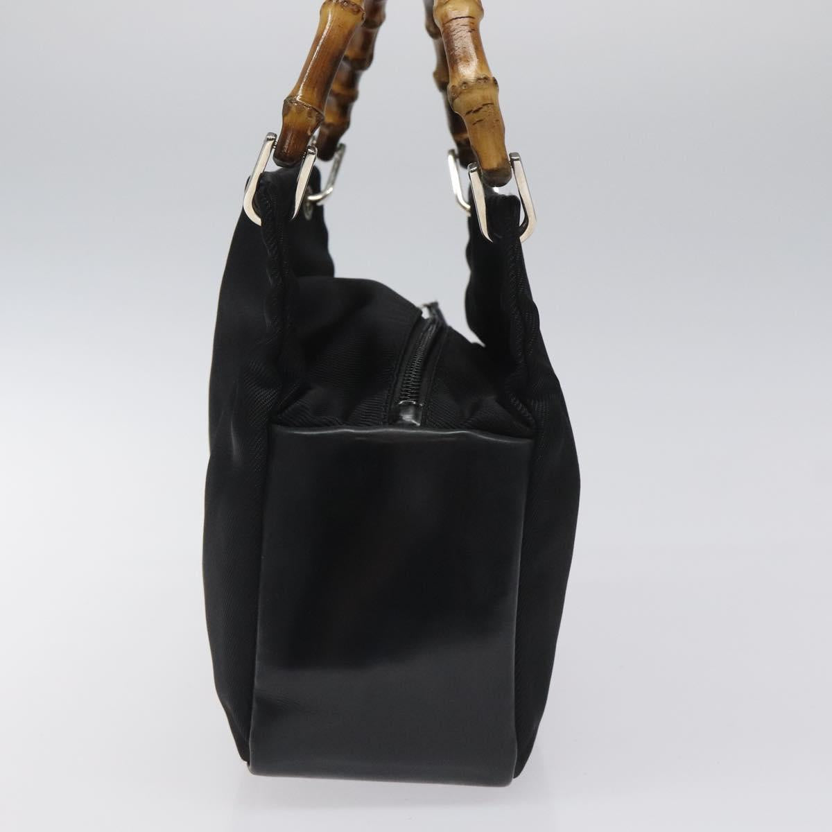 Gucci Bamboo Black Synthetic Handbag (Pre-Owned)