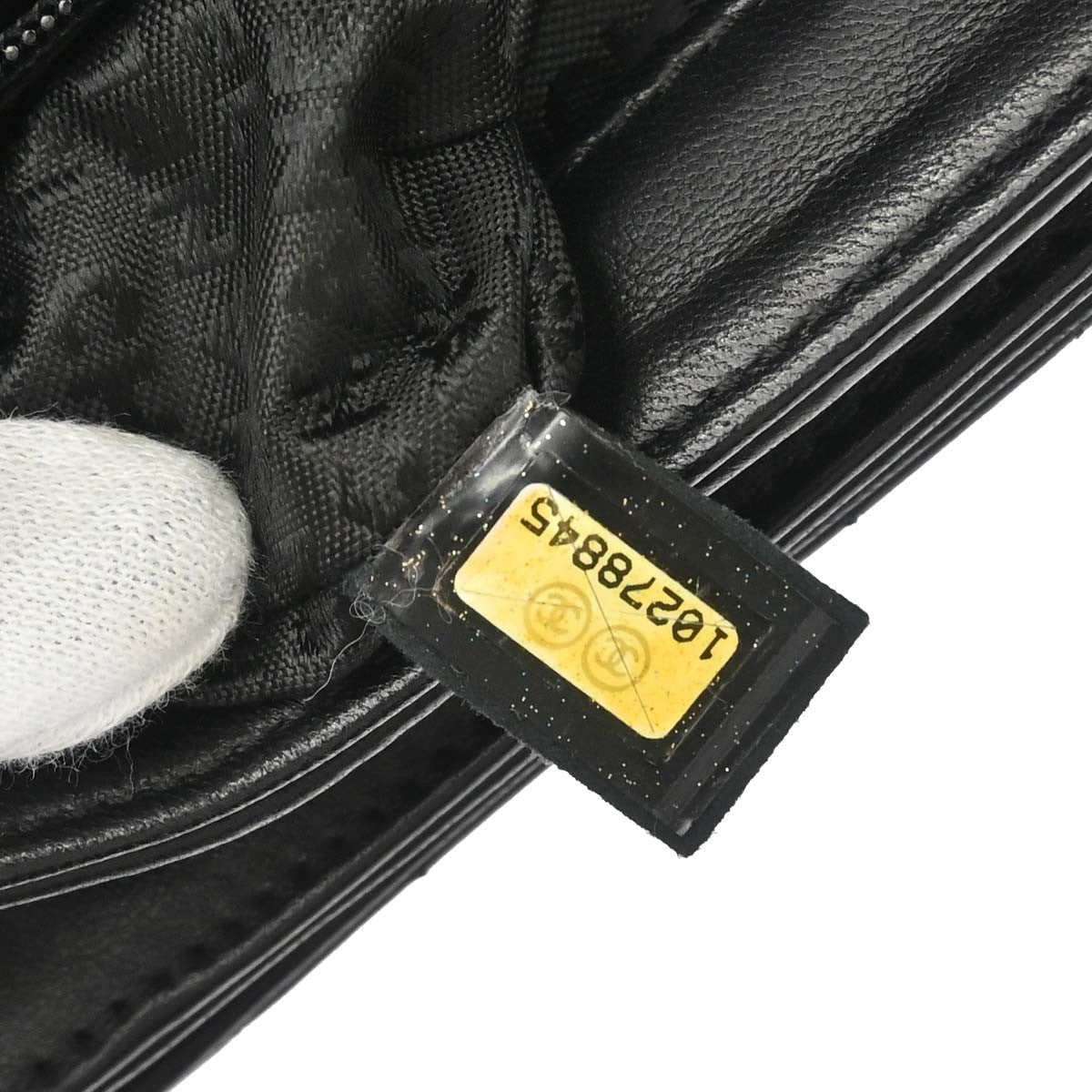 Chanel Camellia No.5 Chain Flap Quilted Lambskin Black Leather Shoulder Bag Bag (Pre-Owned)
