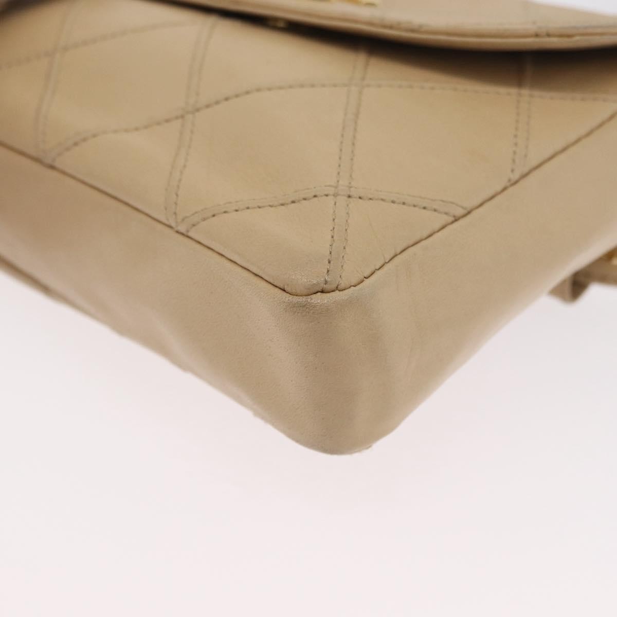 Chanel Cc Flap Belt Quilted Lambskin Beige Leather Clutche & Pouche Bag (Pre-Owned)