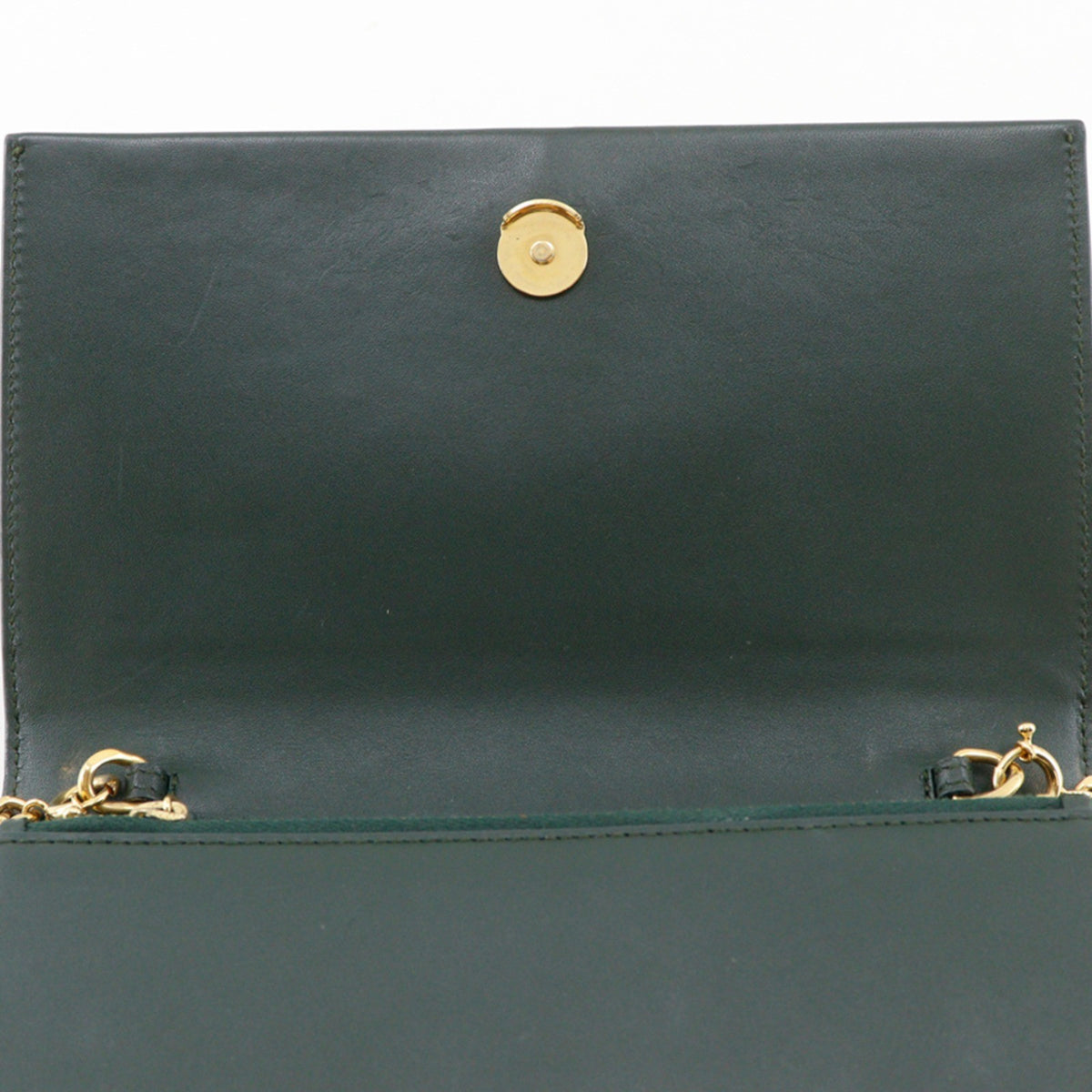 Saint Laurent Classic Monogram Tassel Chain Leather Green Leather Crossbody Bag Bag (Pre-Owned)