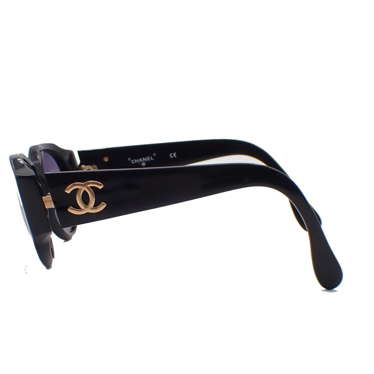 Chanel Chanel Logo Sunglasses Eye Wear Plastic Black Plastic Sunglasse Accessory (Pre-Owned)