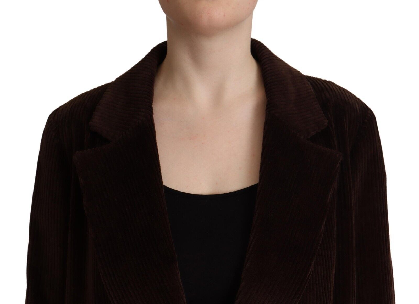 Dolce & Gabbana Bordeaux Corduroy Cotton Blazer Oversized Women's Jacket