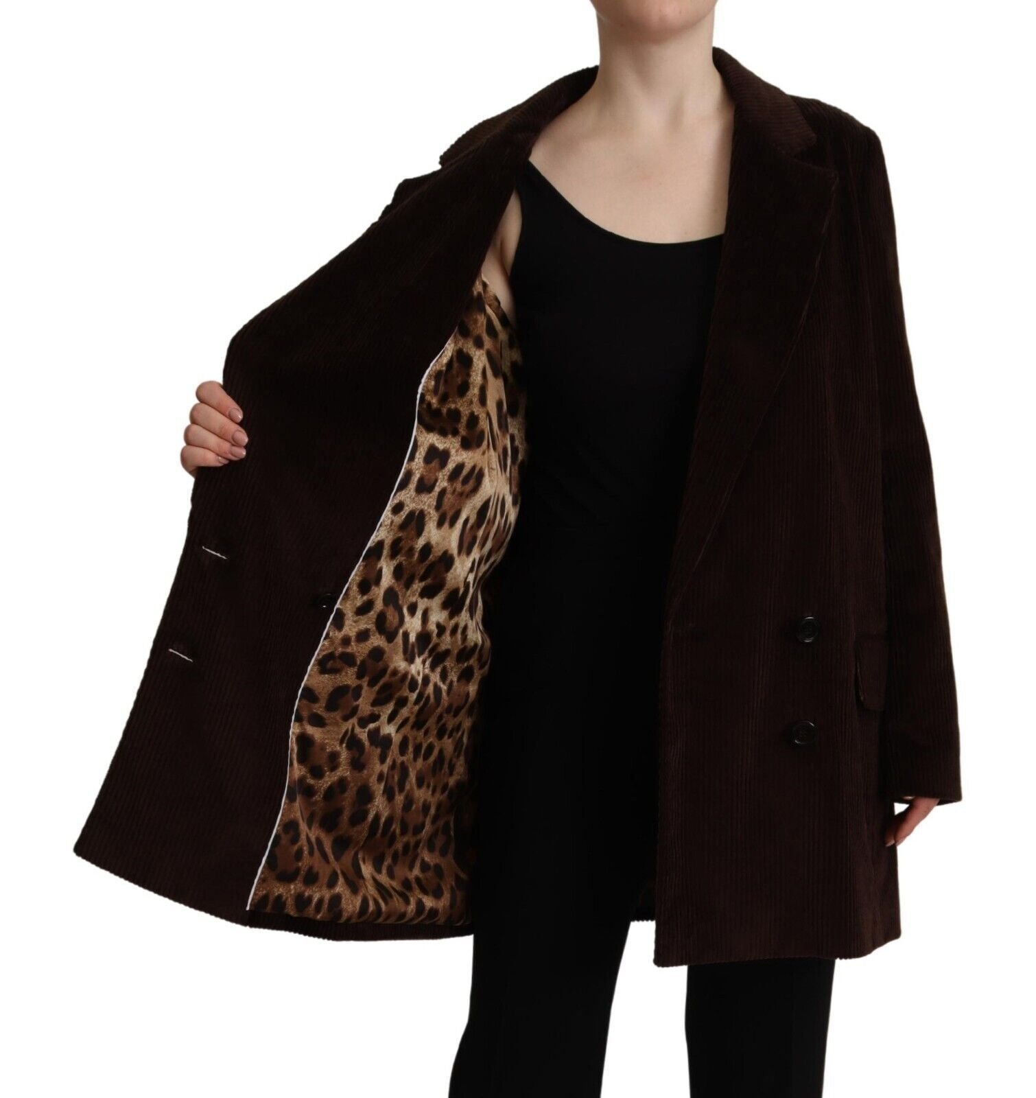 Dolce & Gabbana Bordeaux Corduroy Cotton Blazer Oversized Women's Jacket