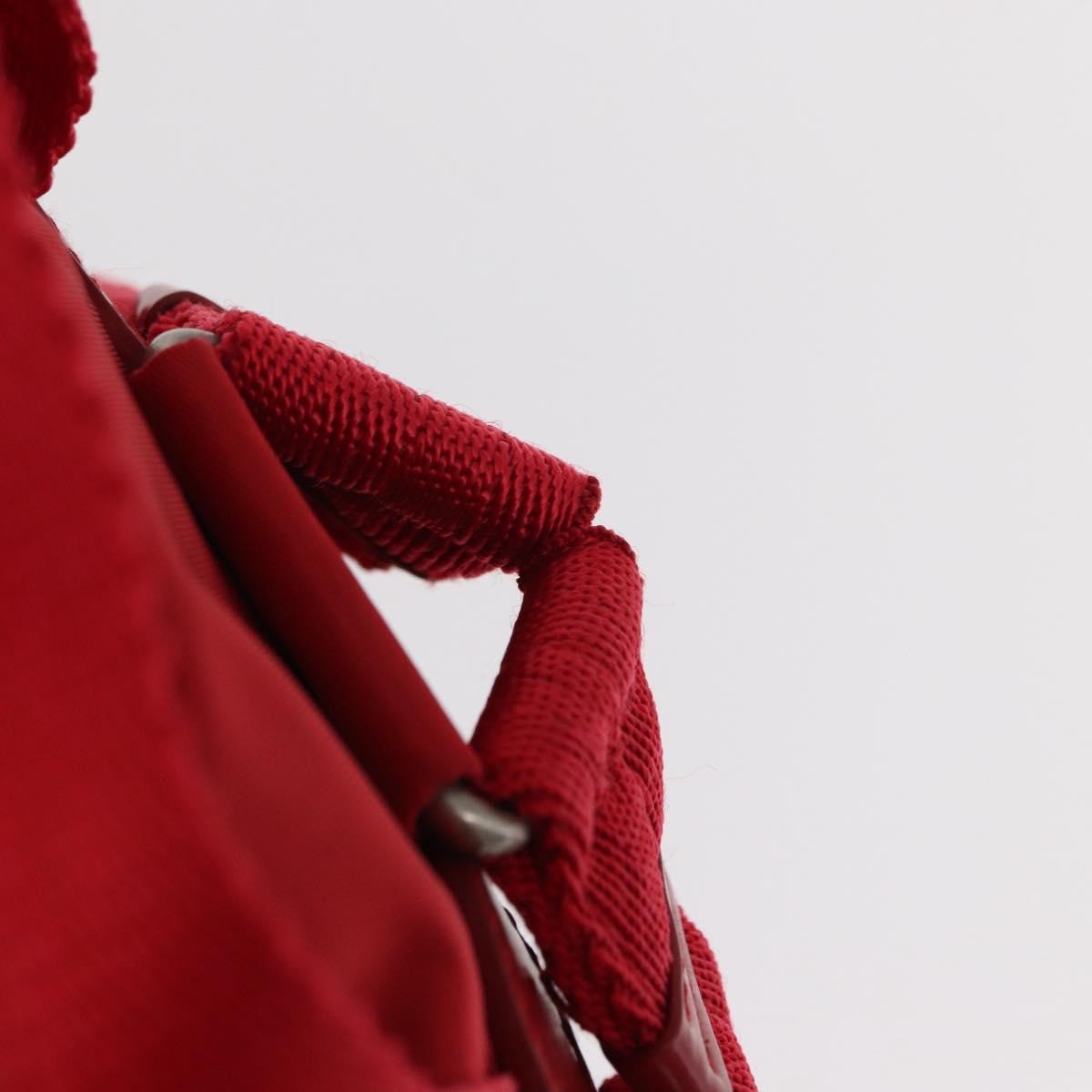 Prada Double Front Pocket Tessuto Red Nylon Backpack Bag (Pre-Owned)