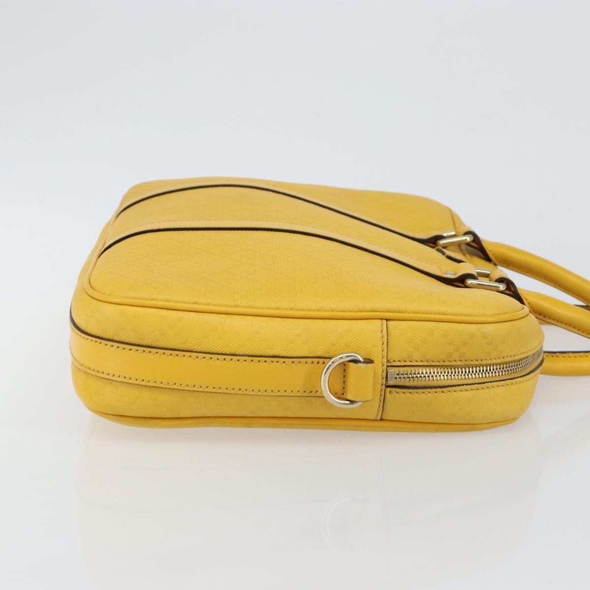 Gucci Diamante Bright Leather Yellow Leather Bag (Pre-Owned)