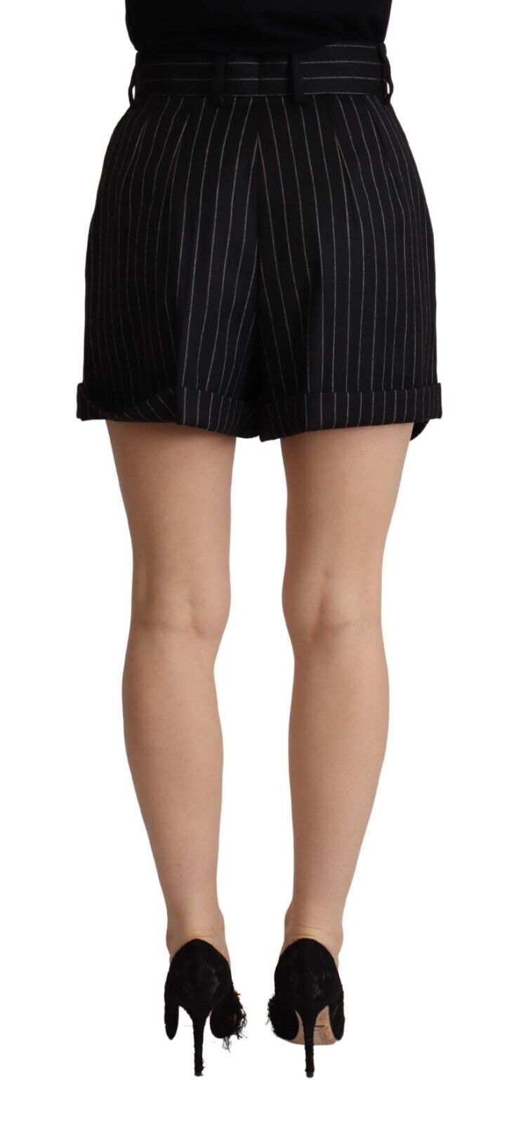 Dolce & Gabbana Elegant High-Waisted Striped Bermuda Women's Shorts