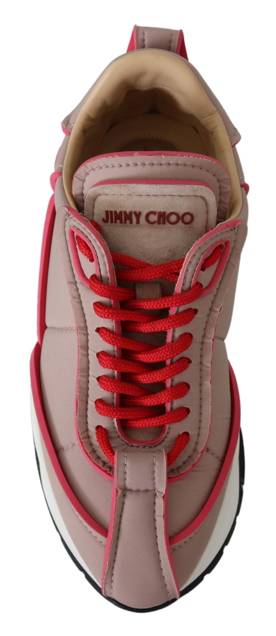 Jimmy Choo Ballet Pink and Red Raine Women's Sneakers