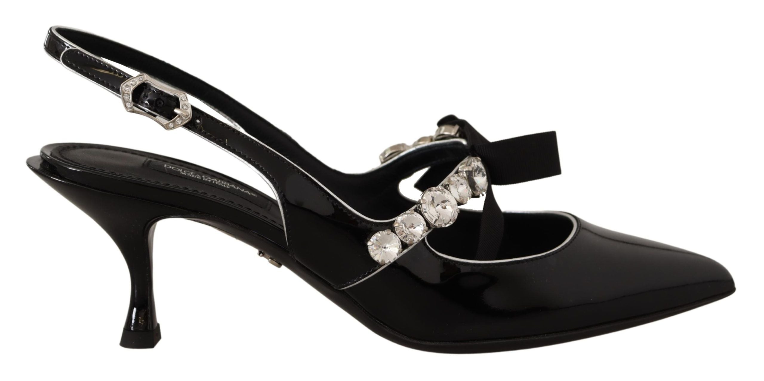 Dolce & Gabbana Elegant Crystal Slingback Heels Women's Pump