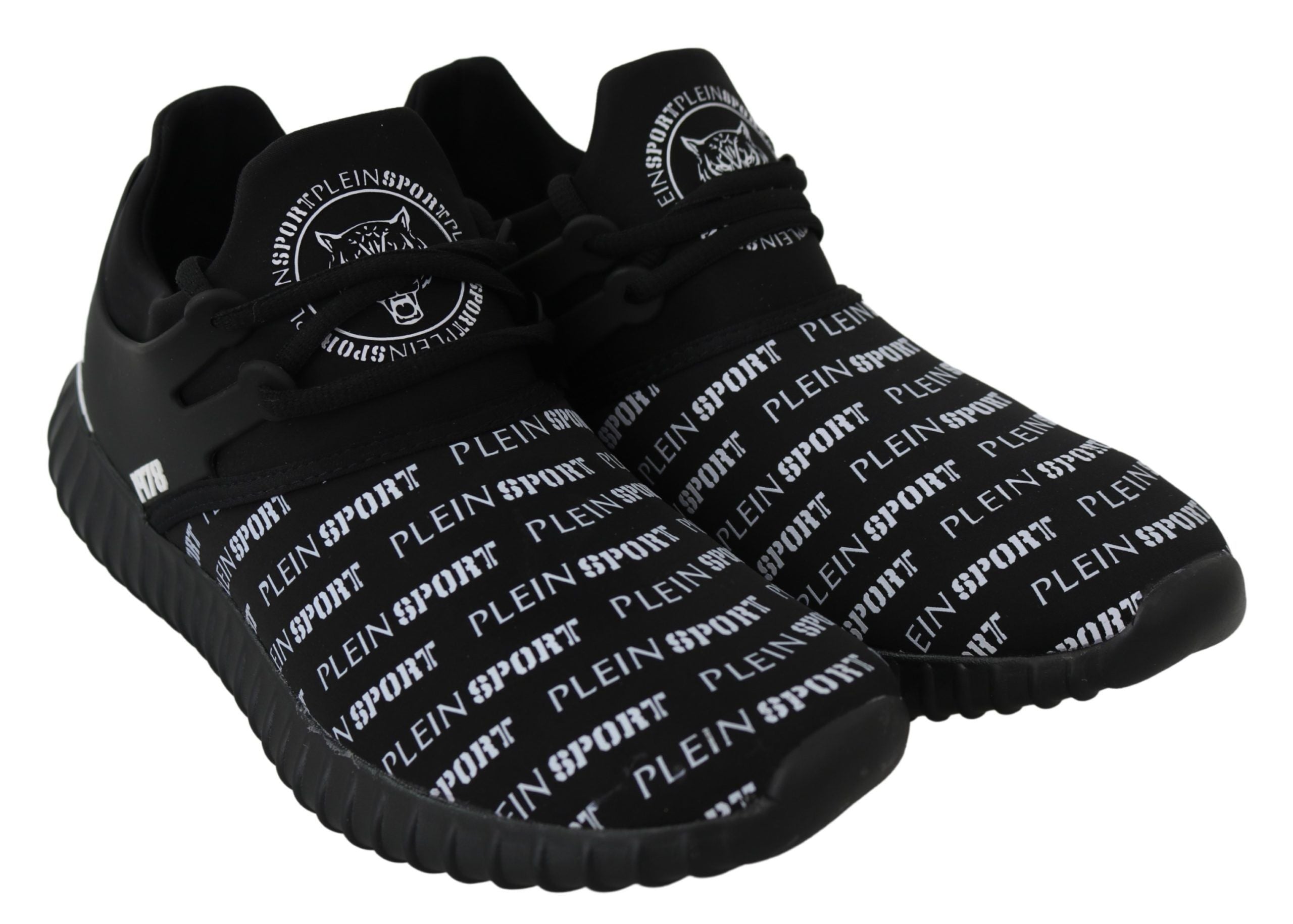 Plein Sport Black Polyester Runner Henry Sneakers Men's Shoes