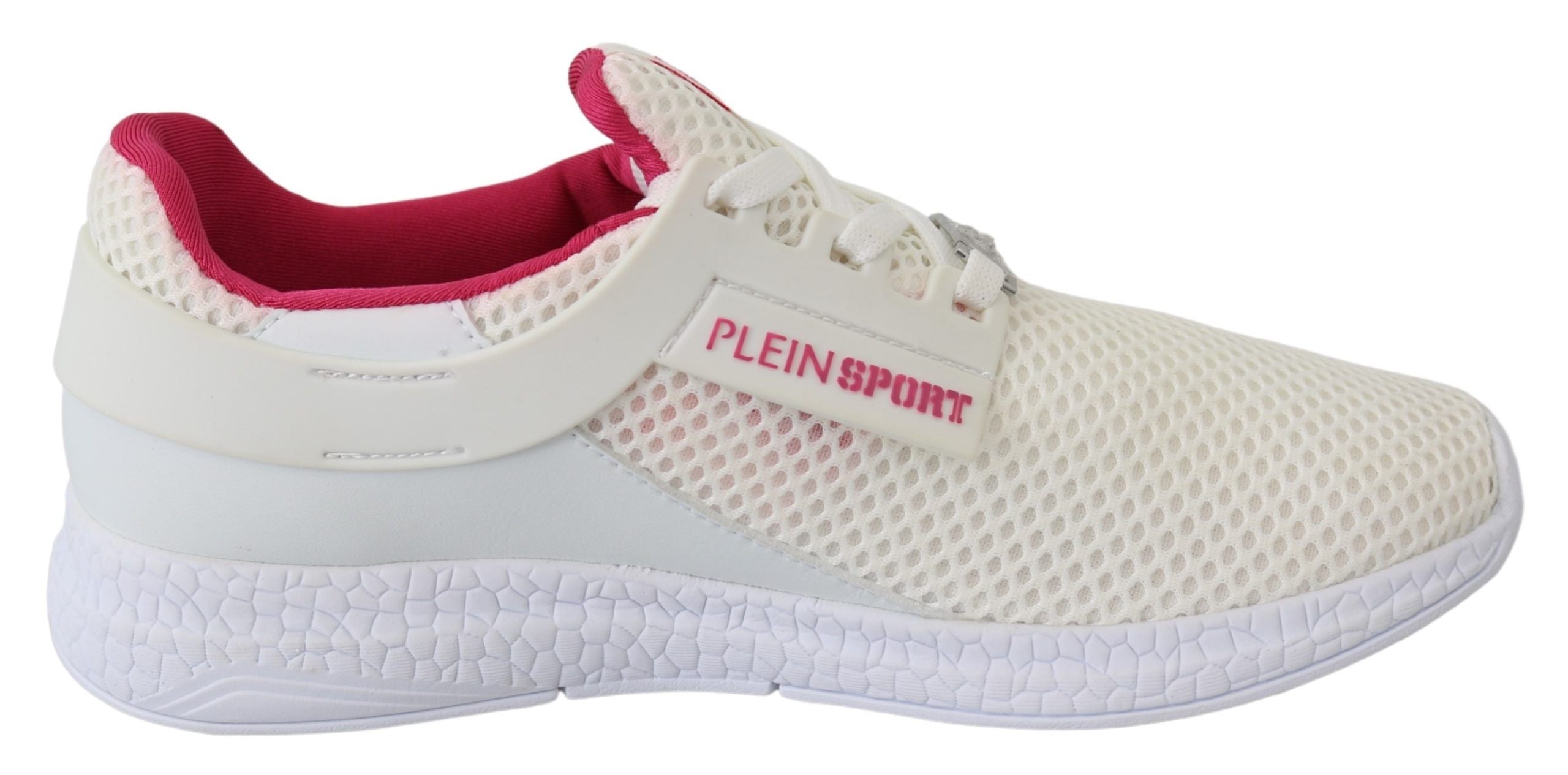 Plein Sport White Polyester Runner Becky Sneakers Women's Shoes
