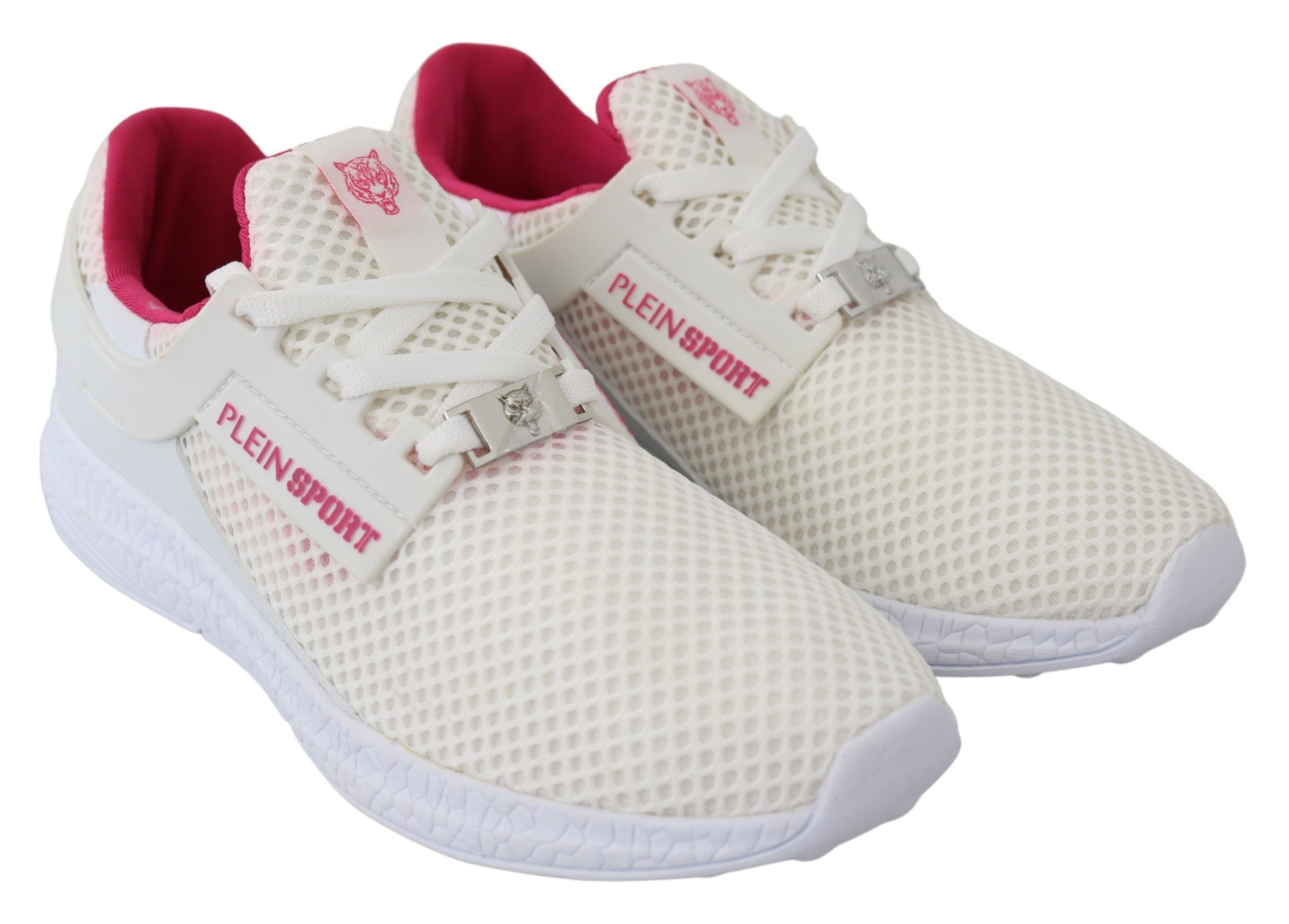 Plein Sport White Polyester Runner Becky Sneakers Women's Shoes