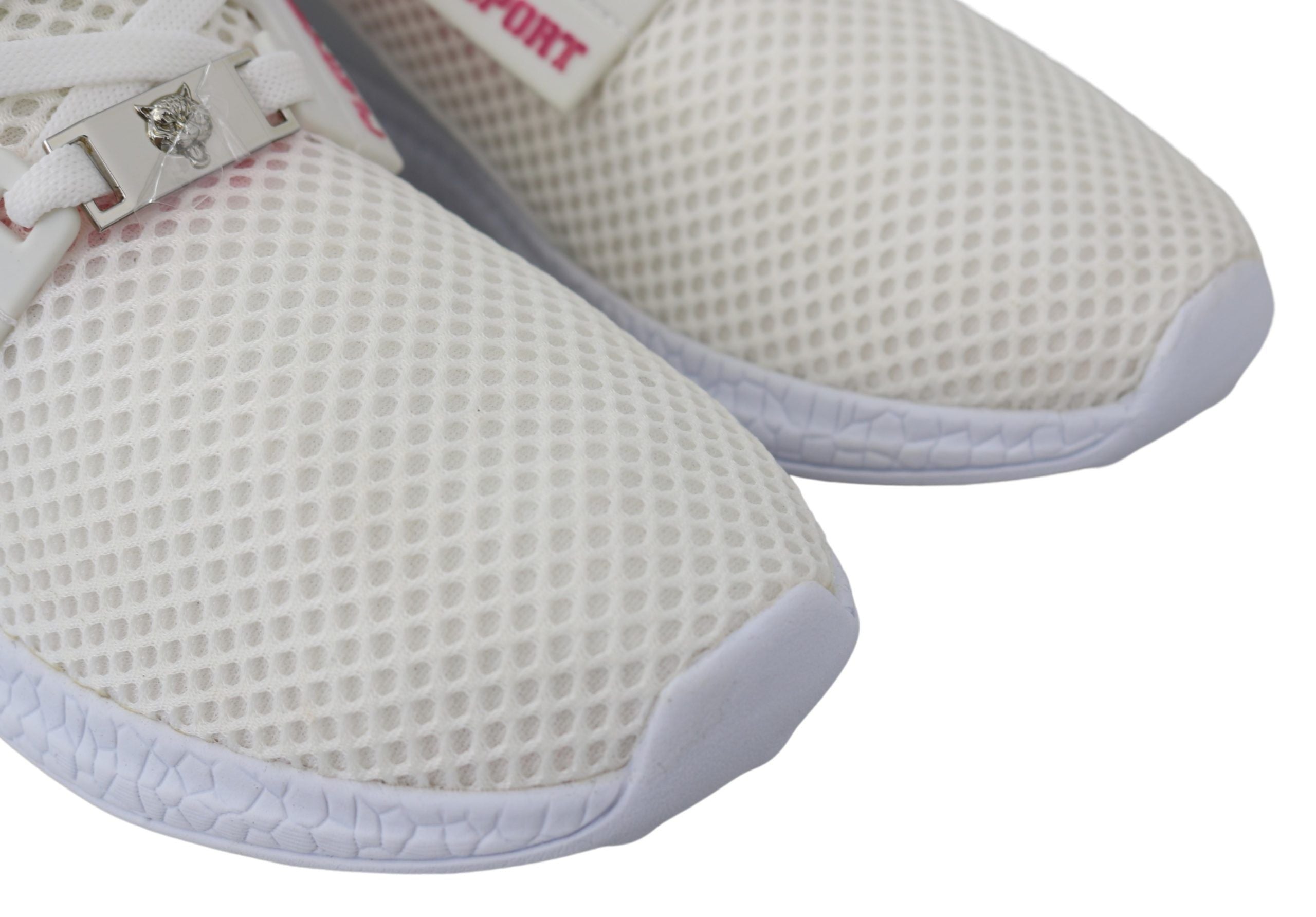 Plein Sport White Polyester Runner Becky Sneakers Women's Shoes