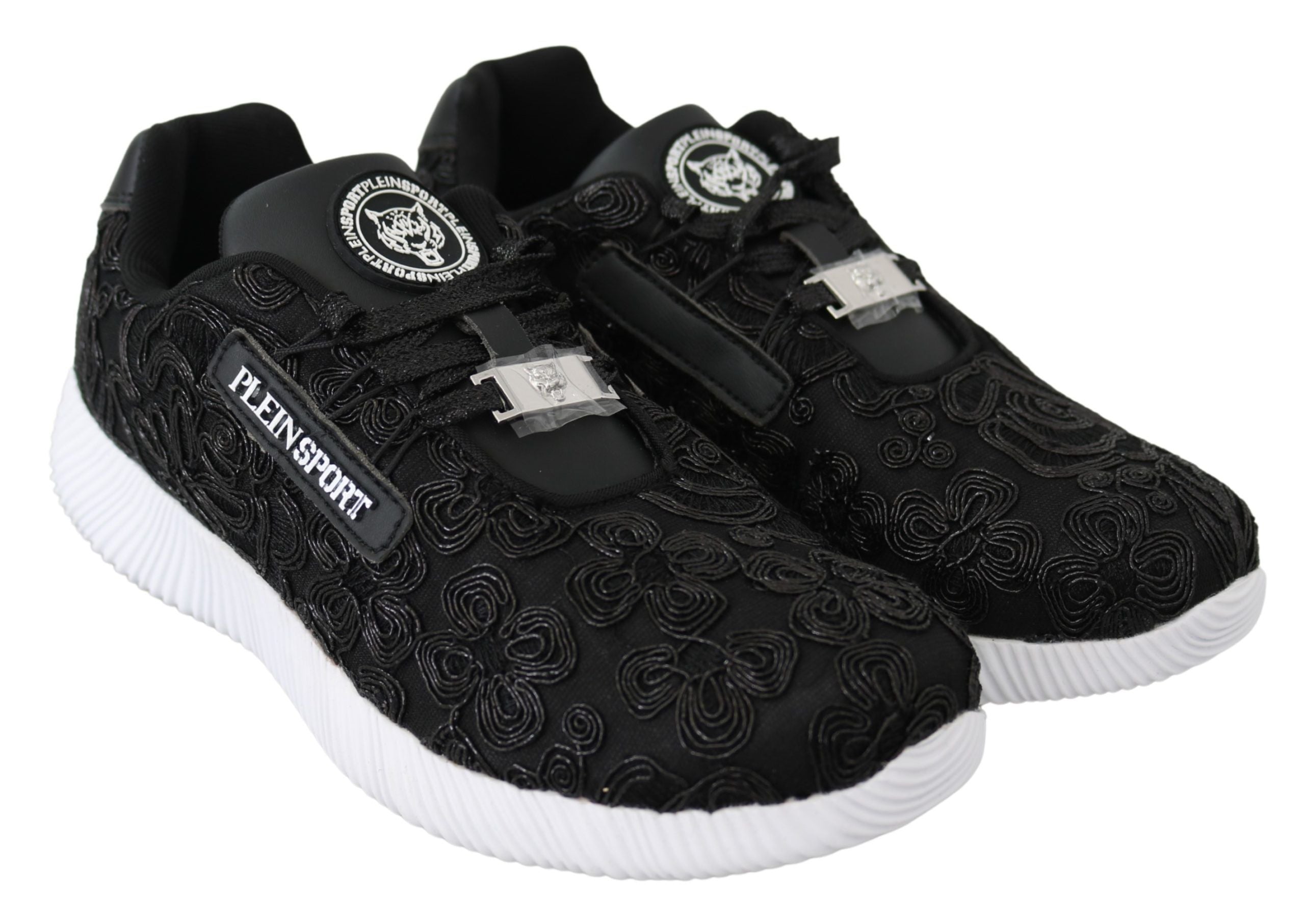 Plein Sport Black Polyester Runner Joice Sneakers Women's Shoes