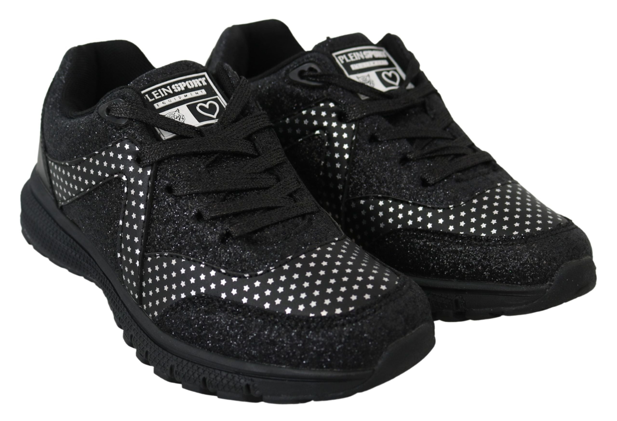 Plein Sport Black Polyester Runner Jasmines Sneakers Women's Shoes