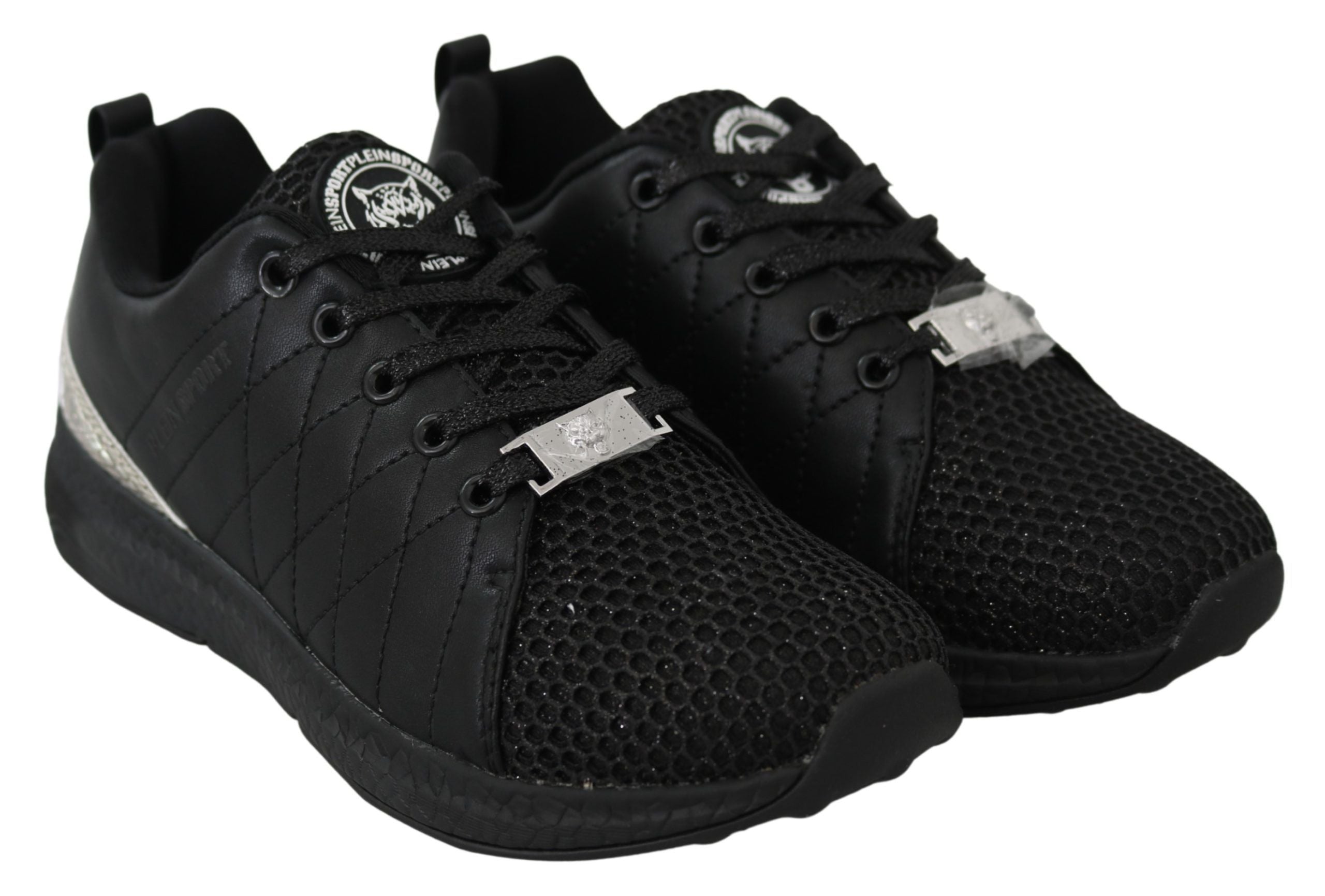Plein Sport Black Polyester Runner Gisella Sneakers Women's Shoes