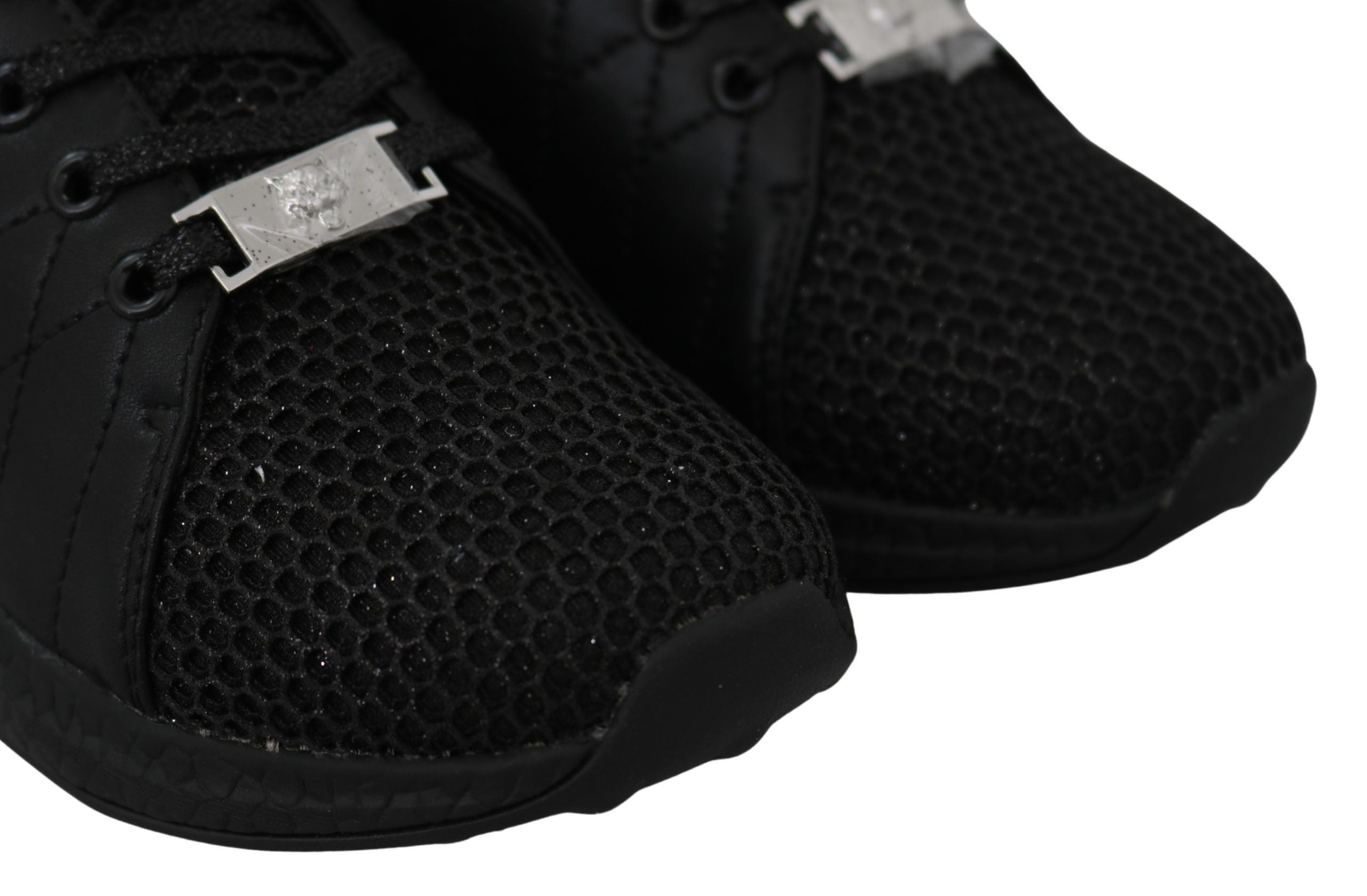 Plein Sport Black Polyester Runner Gisella Sneakers Women's Shoes