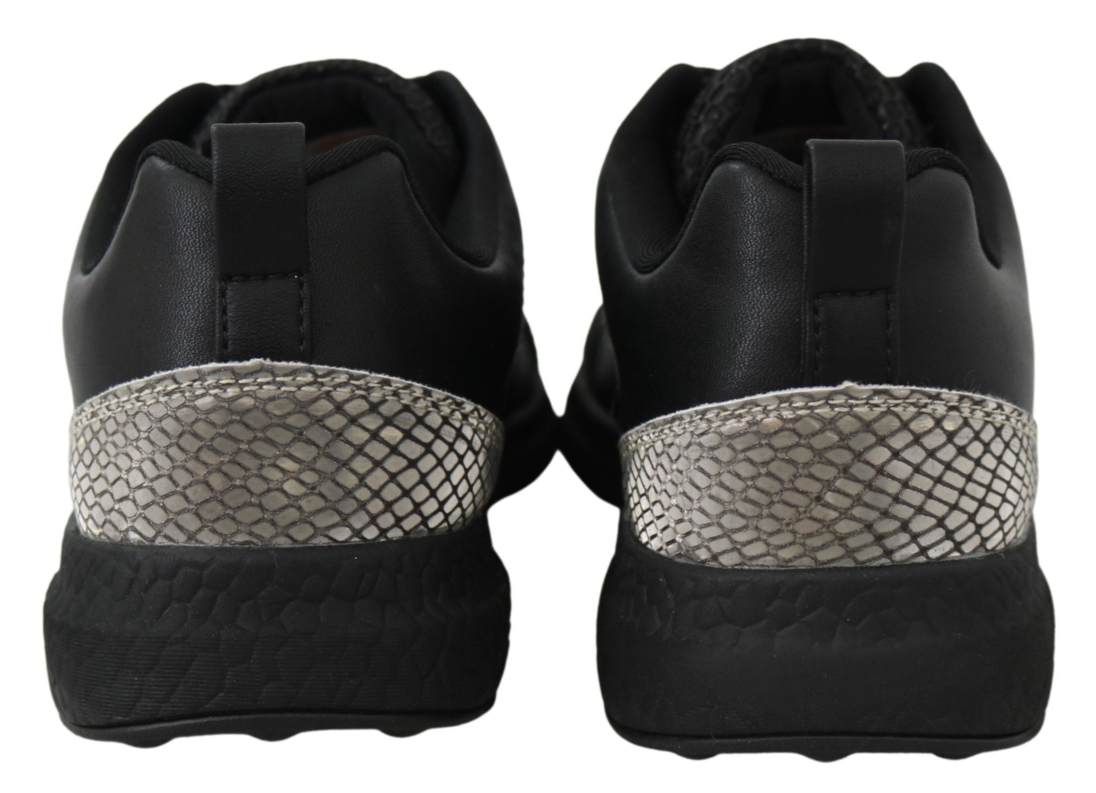 Plein Sport Black Polyester Runner Gisella Sneakers Women's Shoes