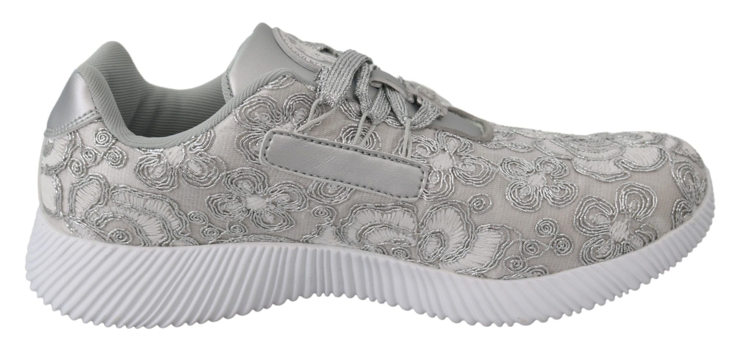 Plein Sport Silver Polyester Runner Joice Sneakers Women's Shoes