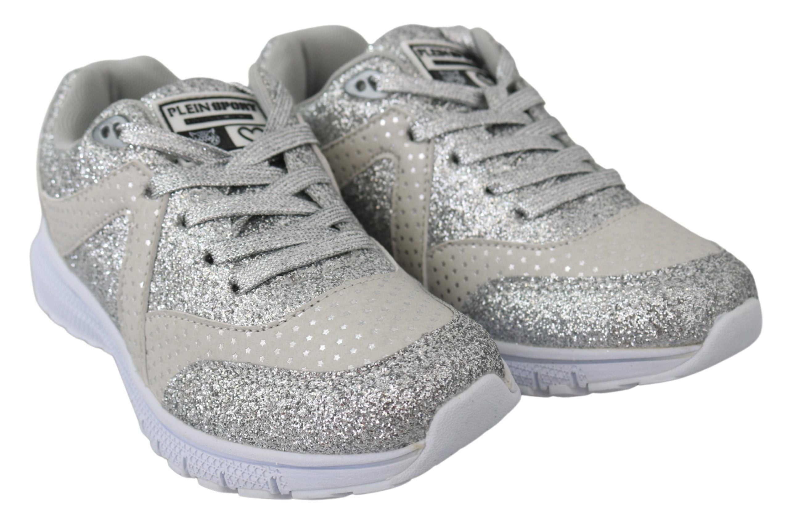 Plein Sport Silver Polyester Runner Jasmines Sneakers Women's Shoes