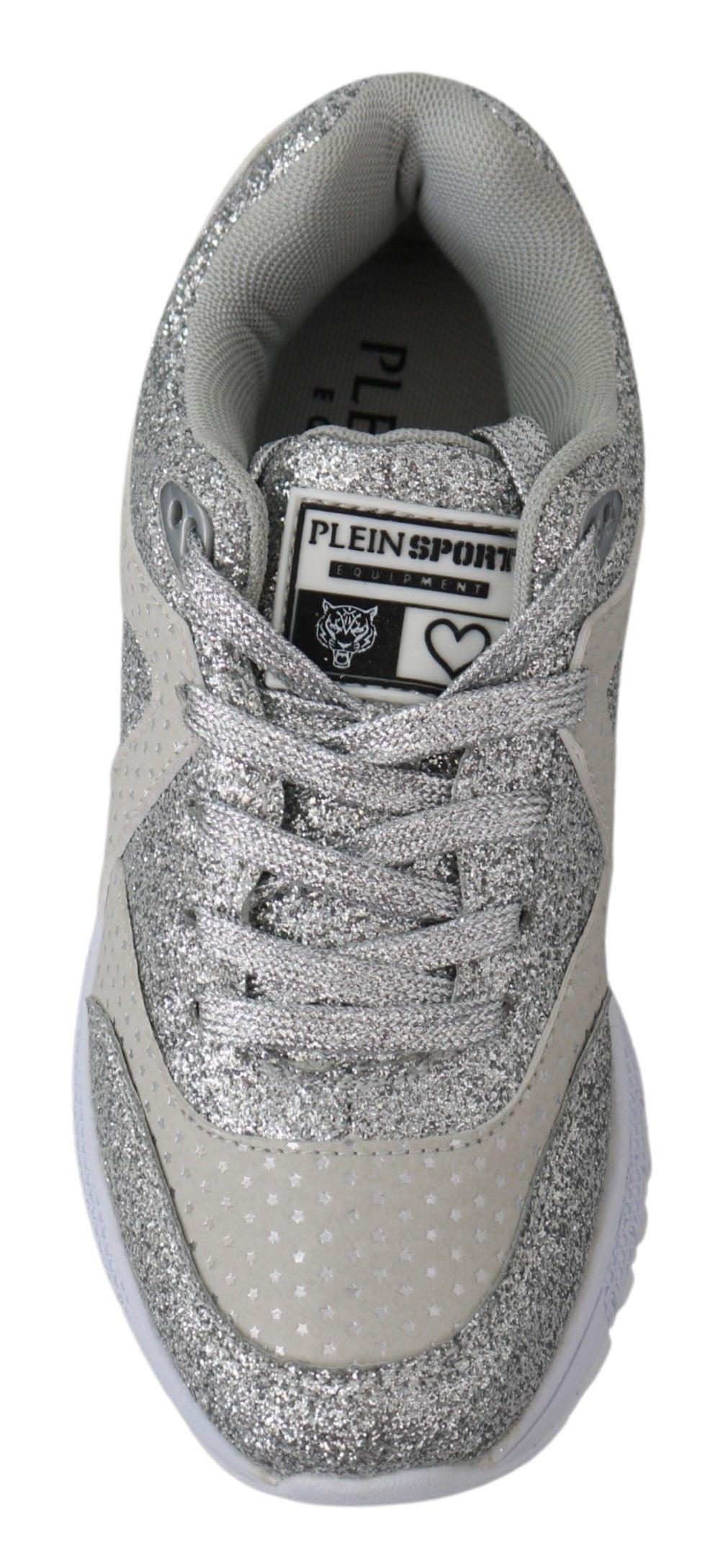 Plein Sport Silver Polyester Runner Jasmines Sneakers Women's Shoes