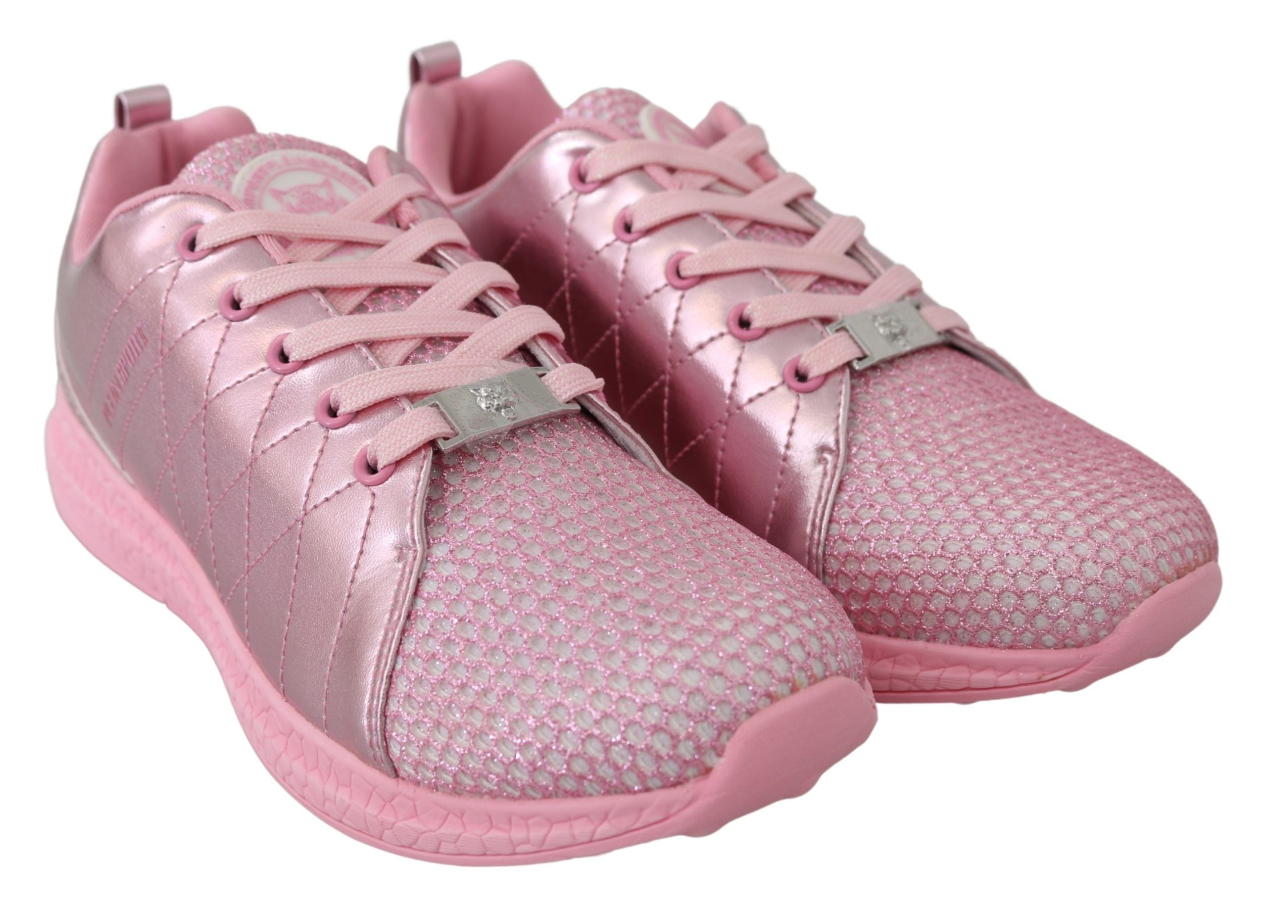 Plein Sport Pink Blush Polyester Runner Gisella Sneakers Women's Shoes