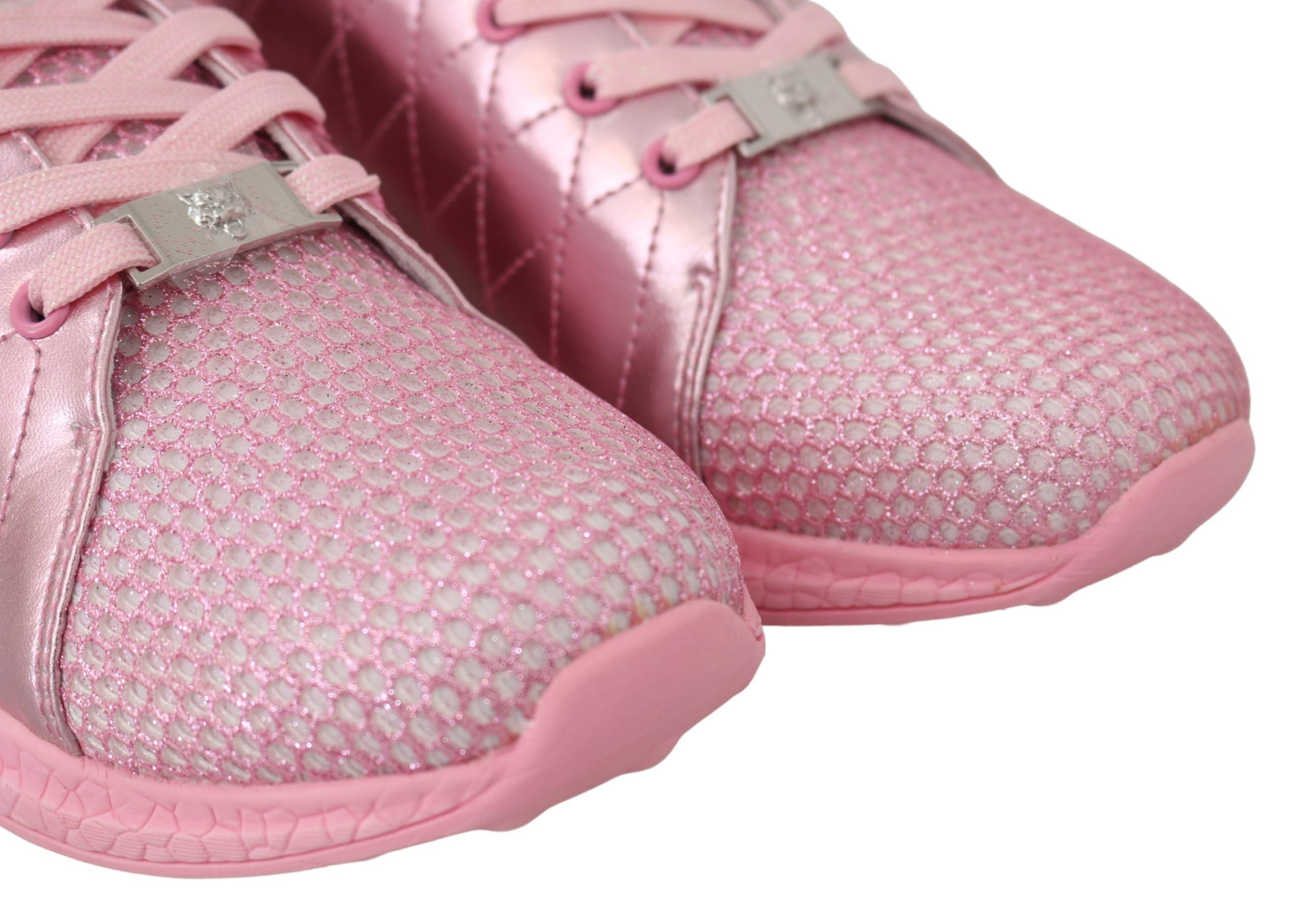 Plein Sport Pink Blush Polyester Runner Gisella Sneakers Women's Shoes