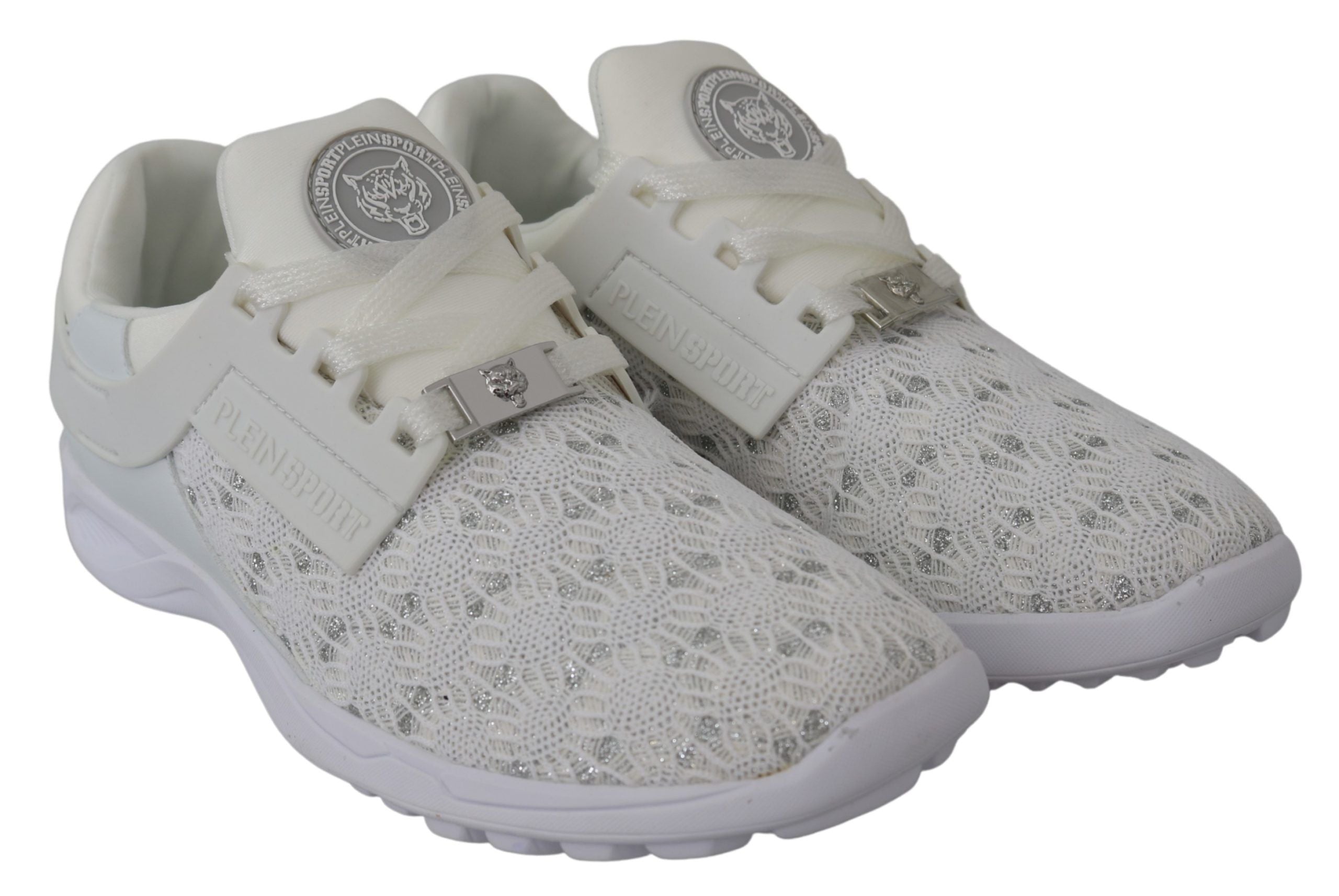 Plein Sport White Polyester Runner Beth Sneakers Women's Shoes