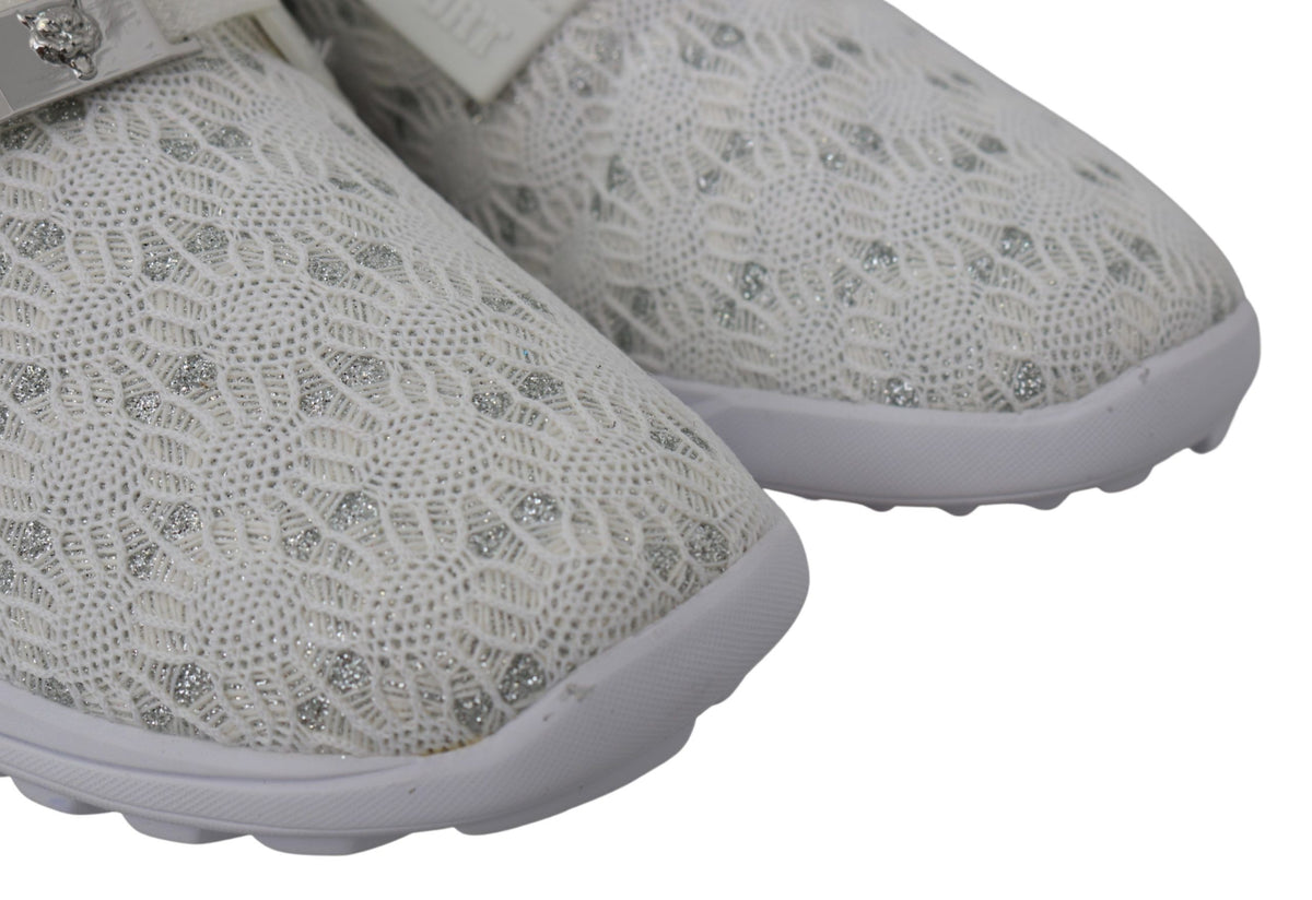 Plein Sport White Polyester Runner Beth Sneakers Women's Shoes