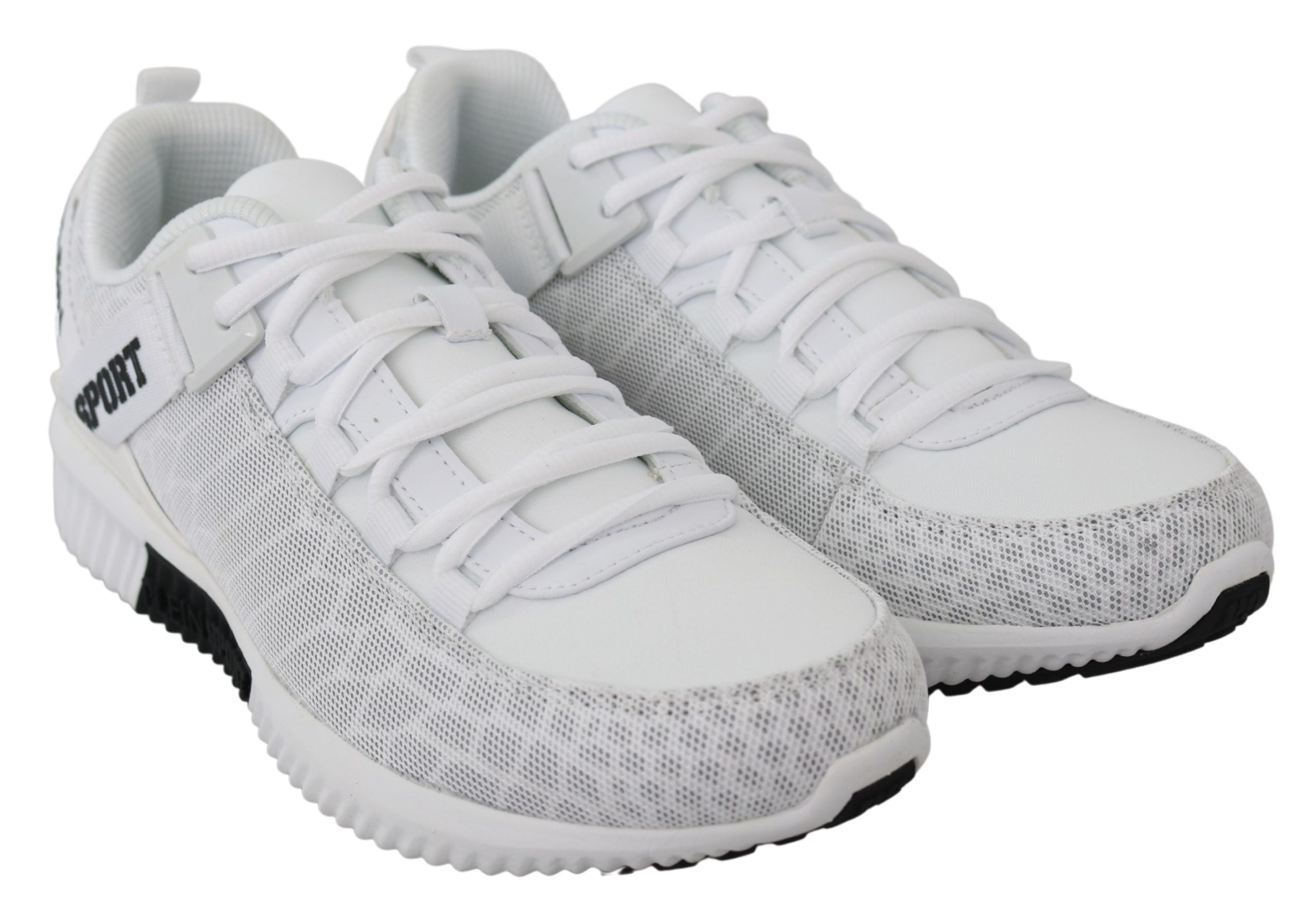 Plein Sport White Polyester Adrian Sneakers Men's Shoes